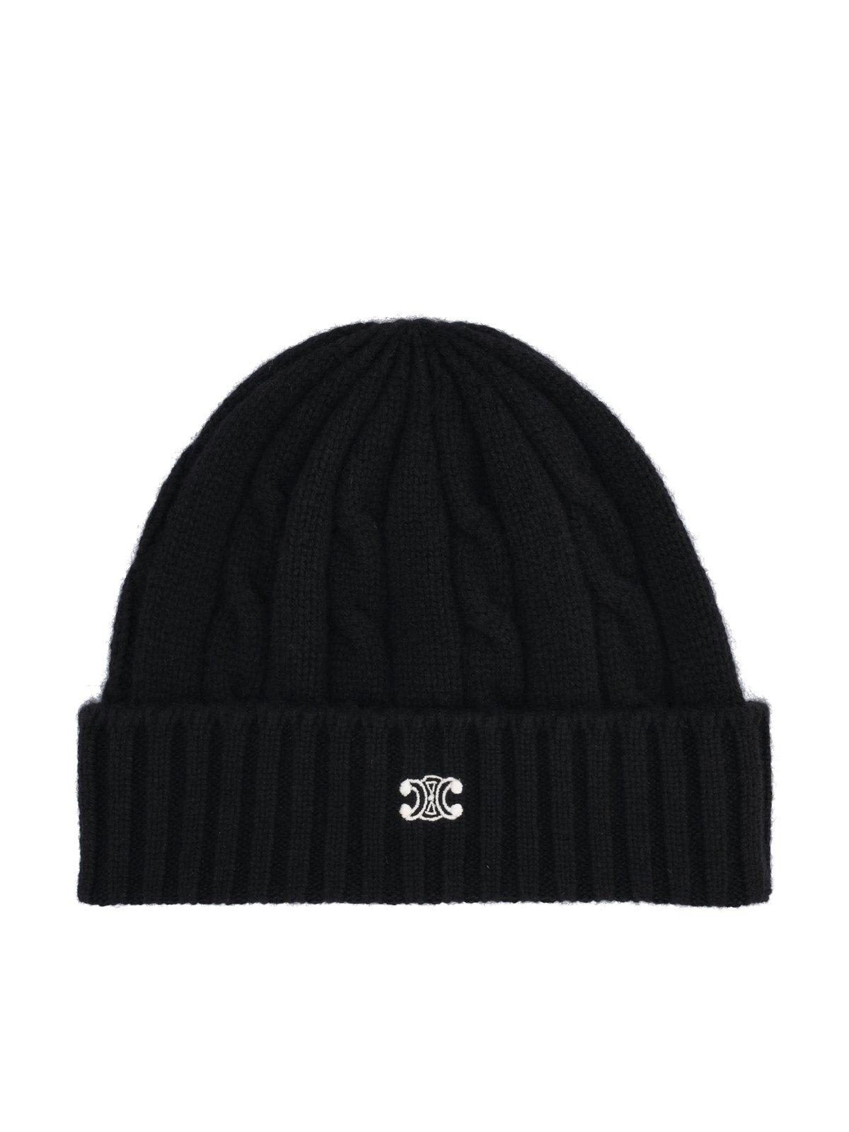 Triomphe Embroidered Knit Beanie