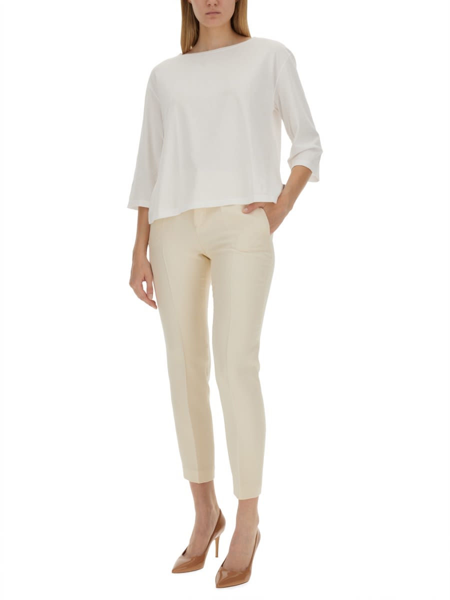 Shop Fabiana Filippi Regular Fit Pants In White