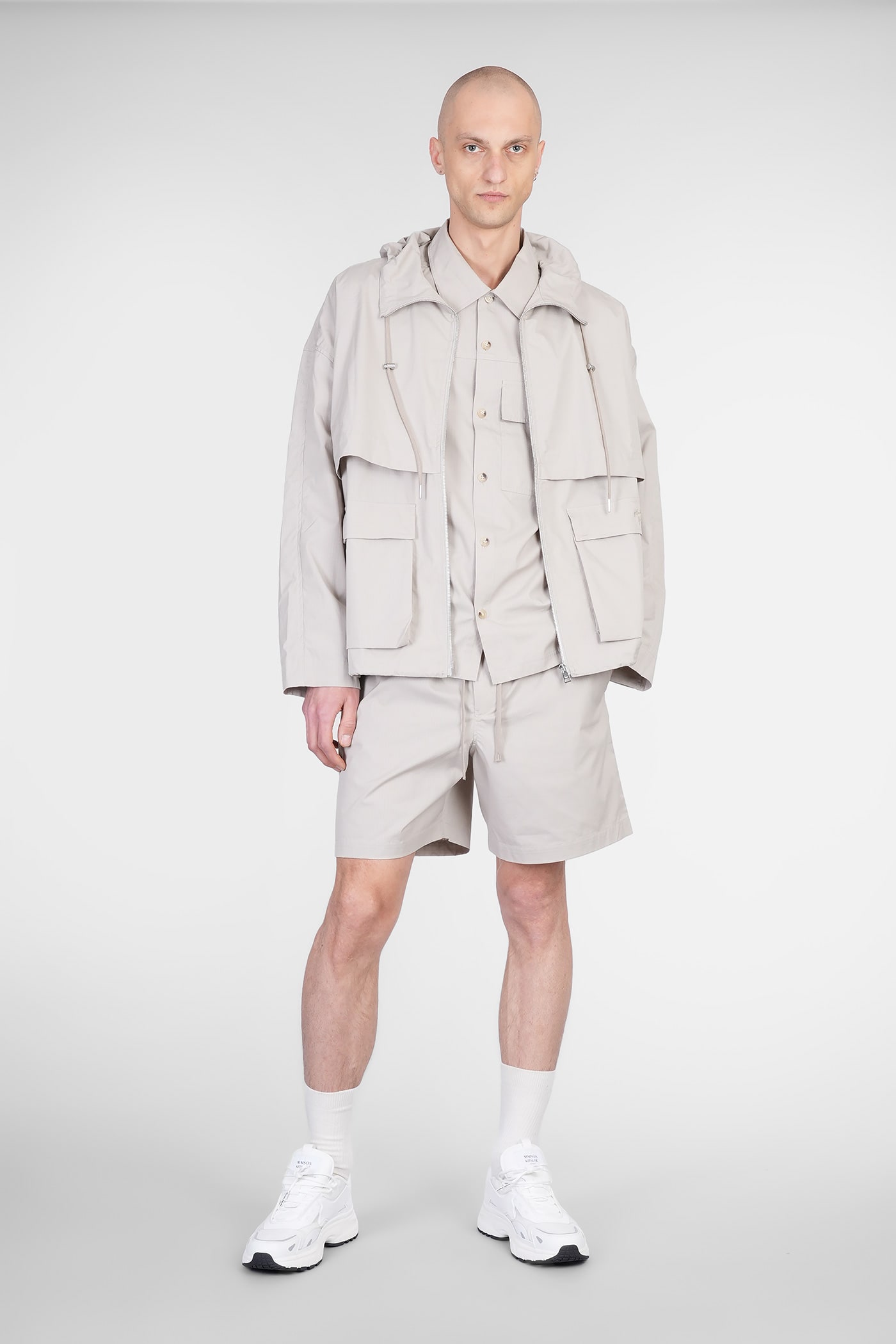Shop Maison Kitsuné Shirt In Grey Cotton