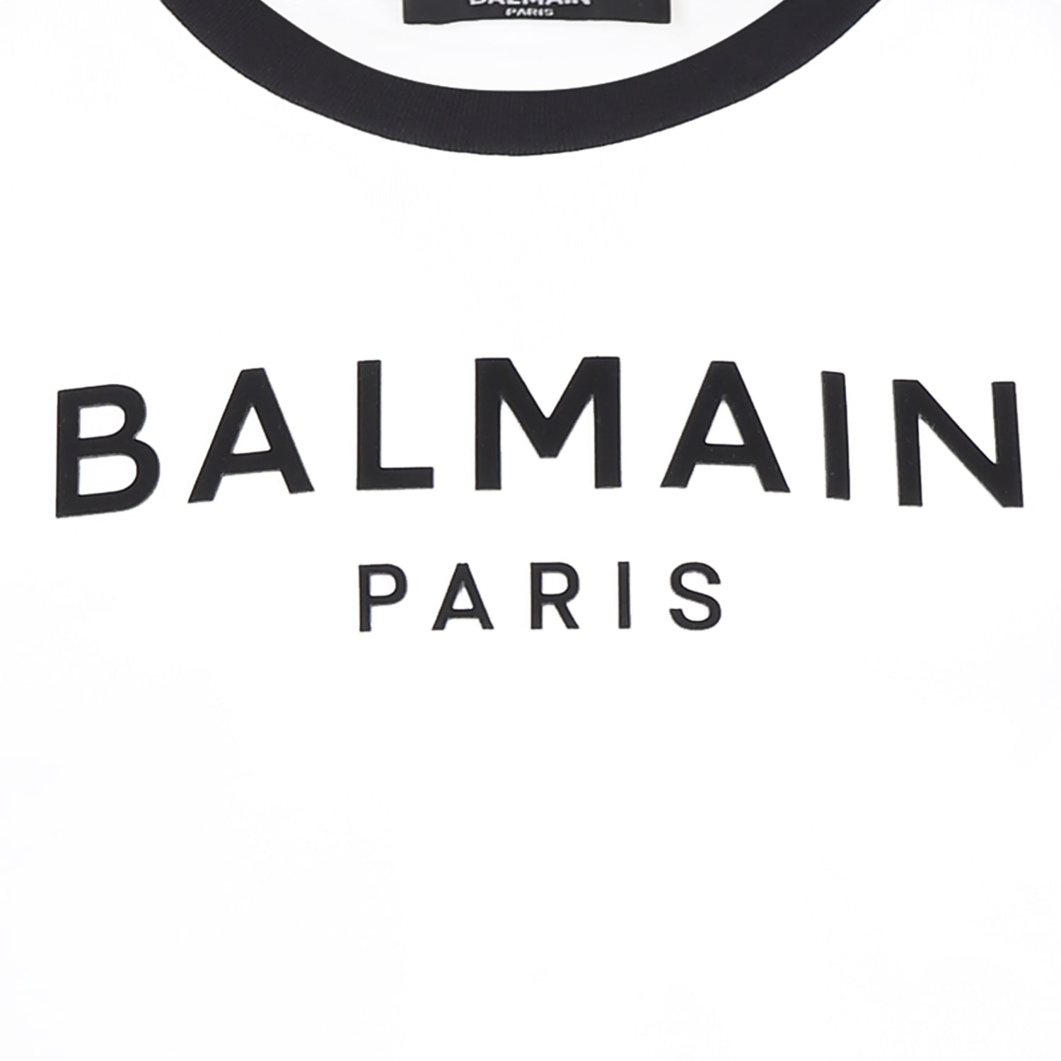 BALMAIN WHITE T-SHIRT FOR KIDS WITH LOGO