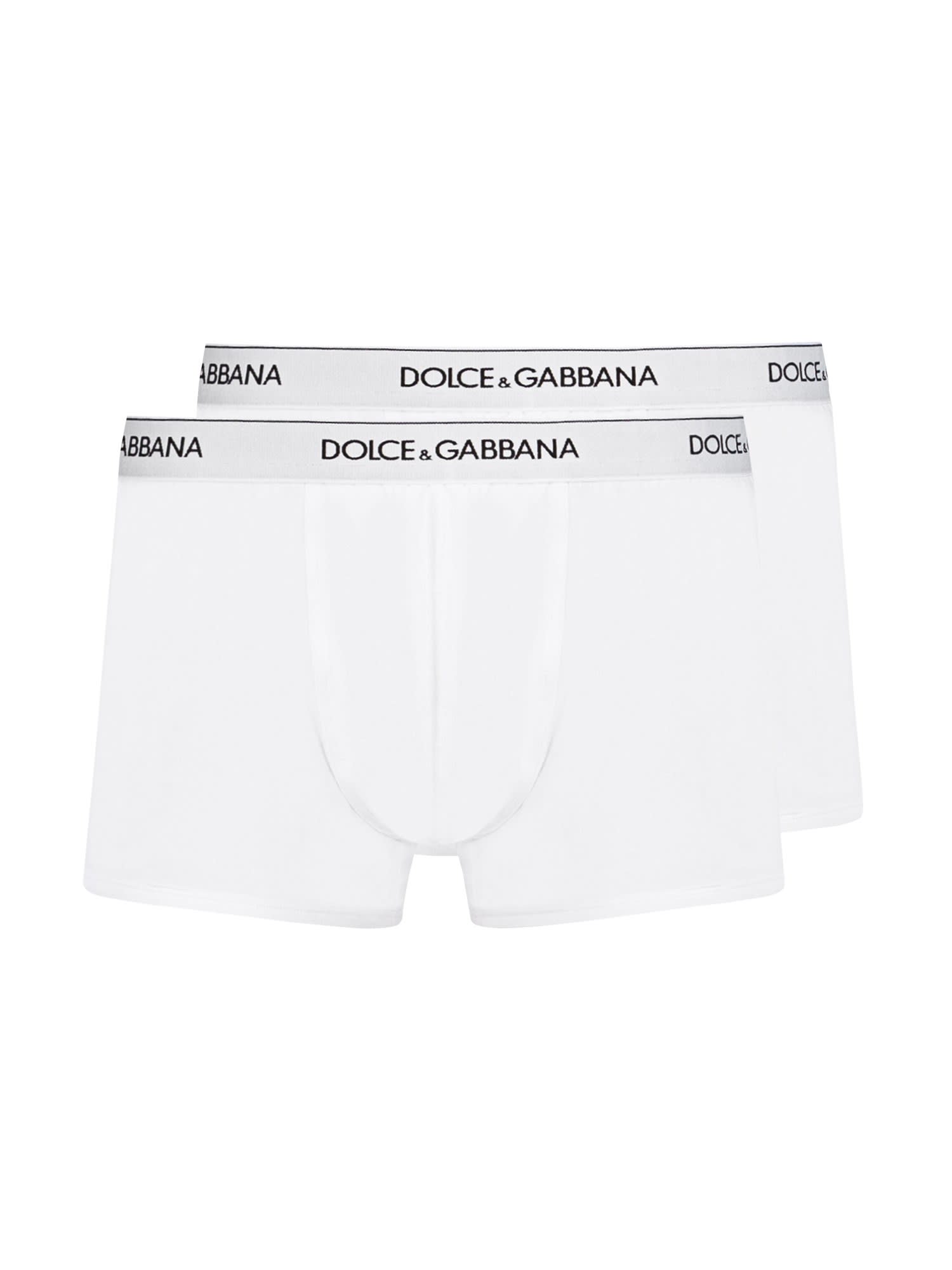 Dolce & Gabbana Pack Of Two Boxers In White
