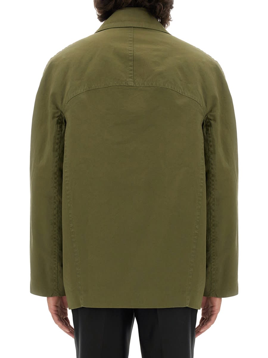 Shop Dries Van Noten Double-breasted Coat In Military Green