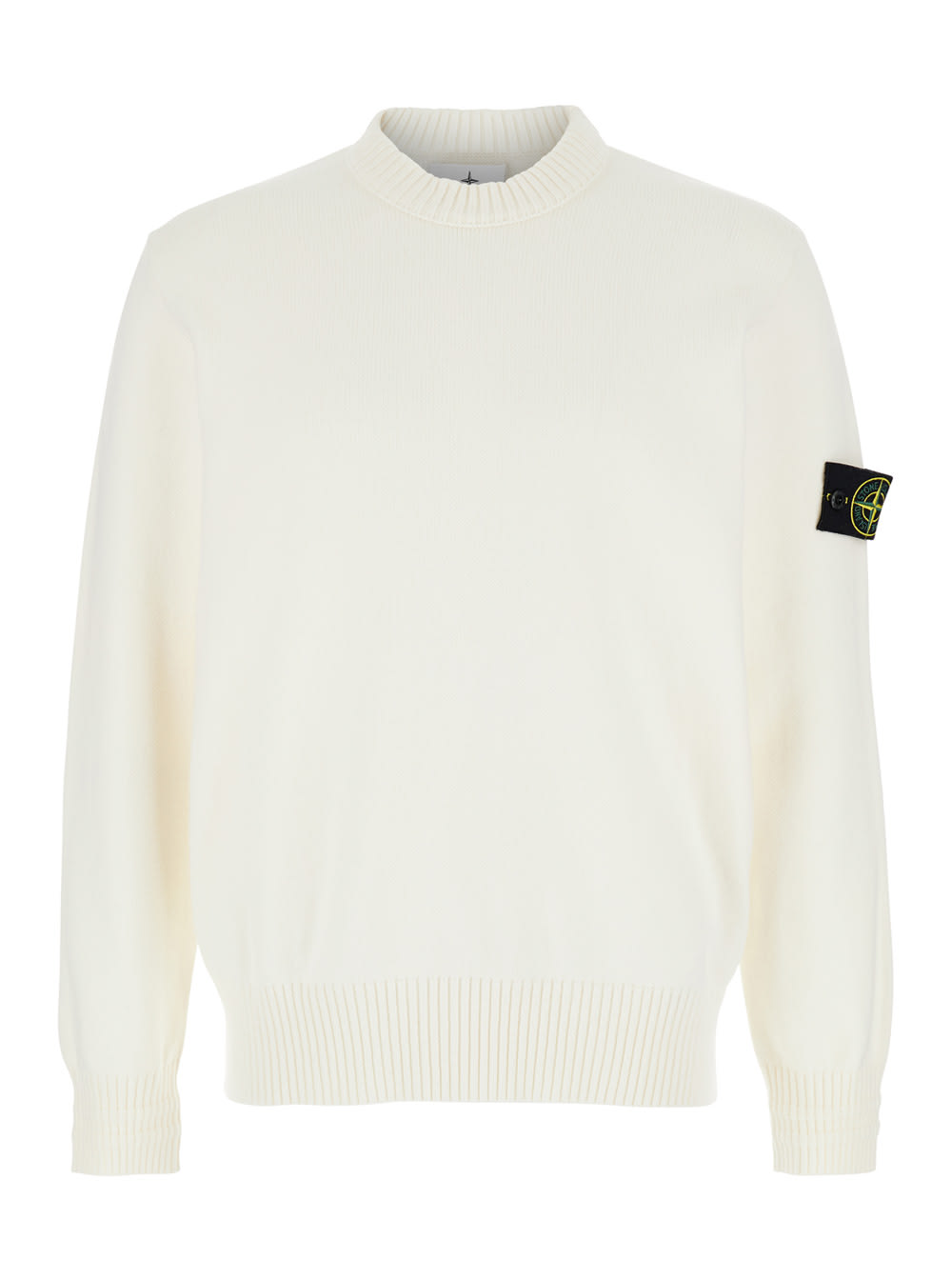 Shop Stone Island Cotone Invernale In White