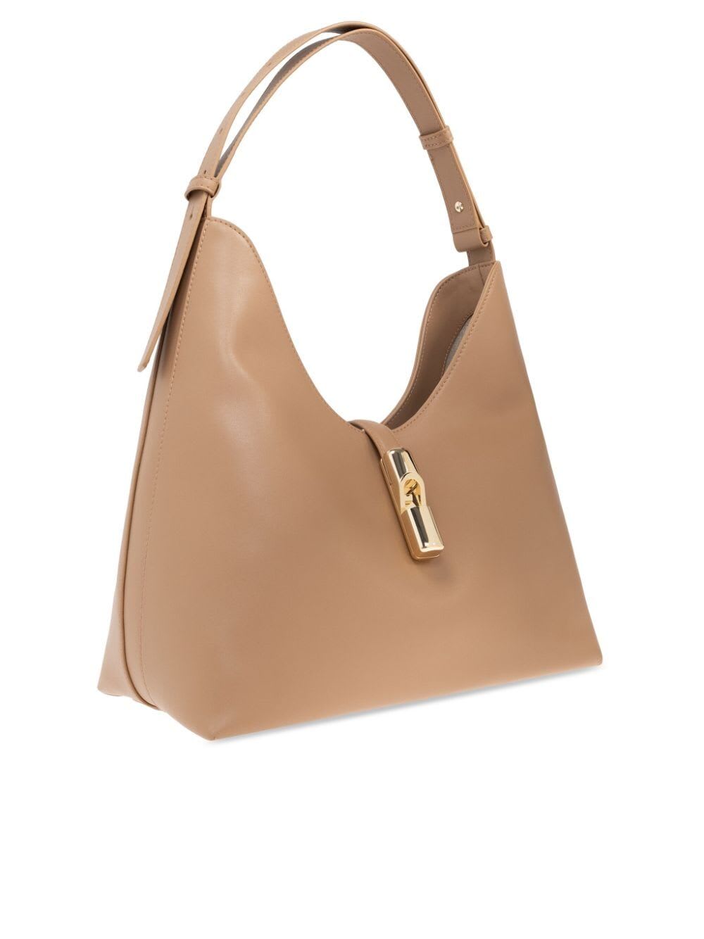 Shop Furla Goccia M Hobo In Desert