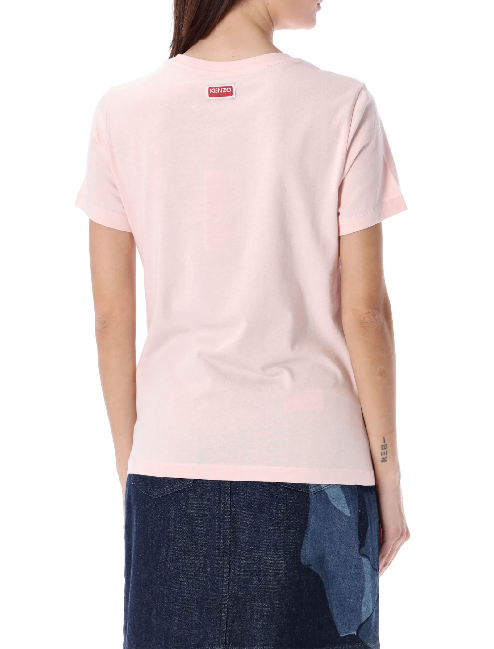 Shop Kenzo Elephant Classic T-shirt In Faded Pink