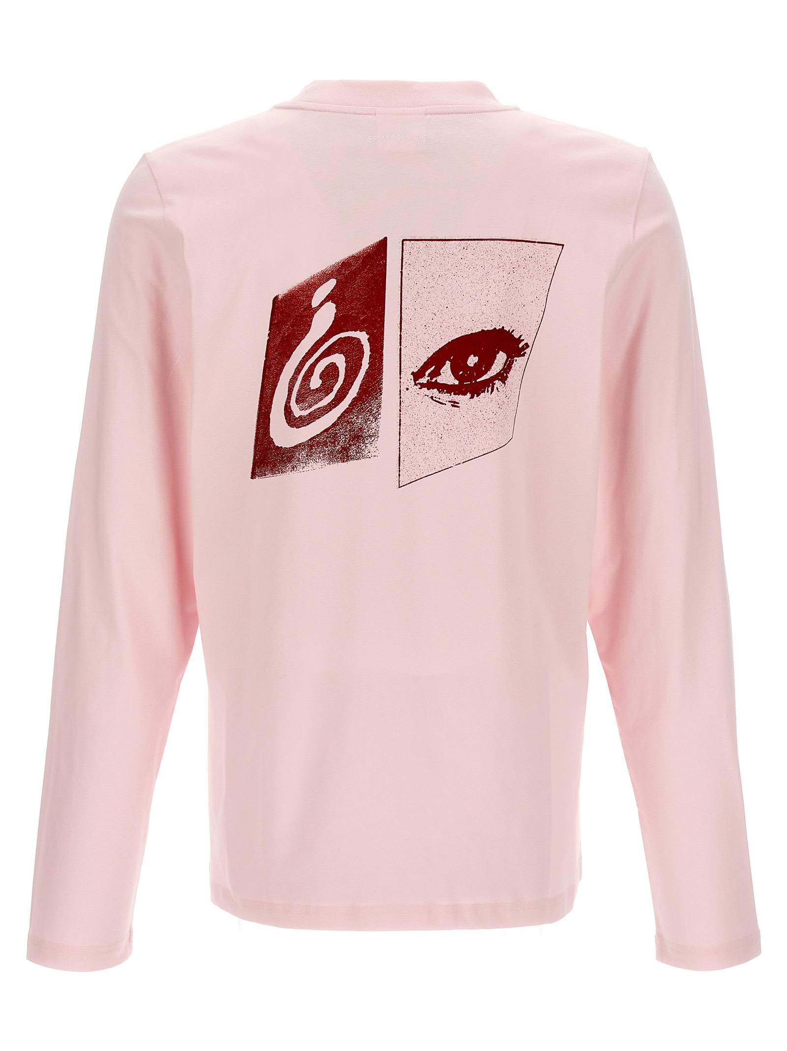 Shop Courrèges Ac Straight Printed T-shirt In Pink