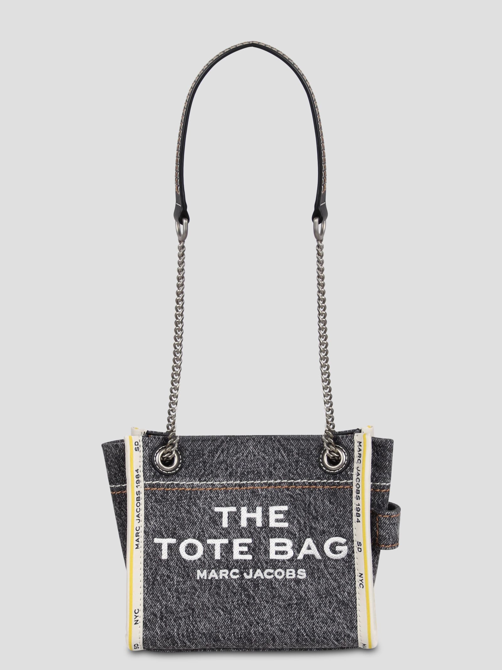 Shop Marc Jacobs The Denim Chain Shoulder Bag