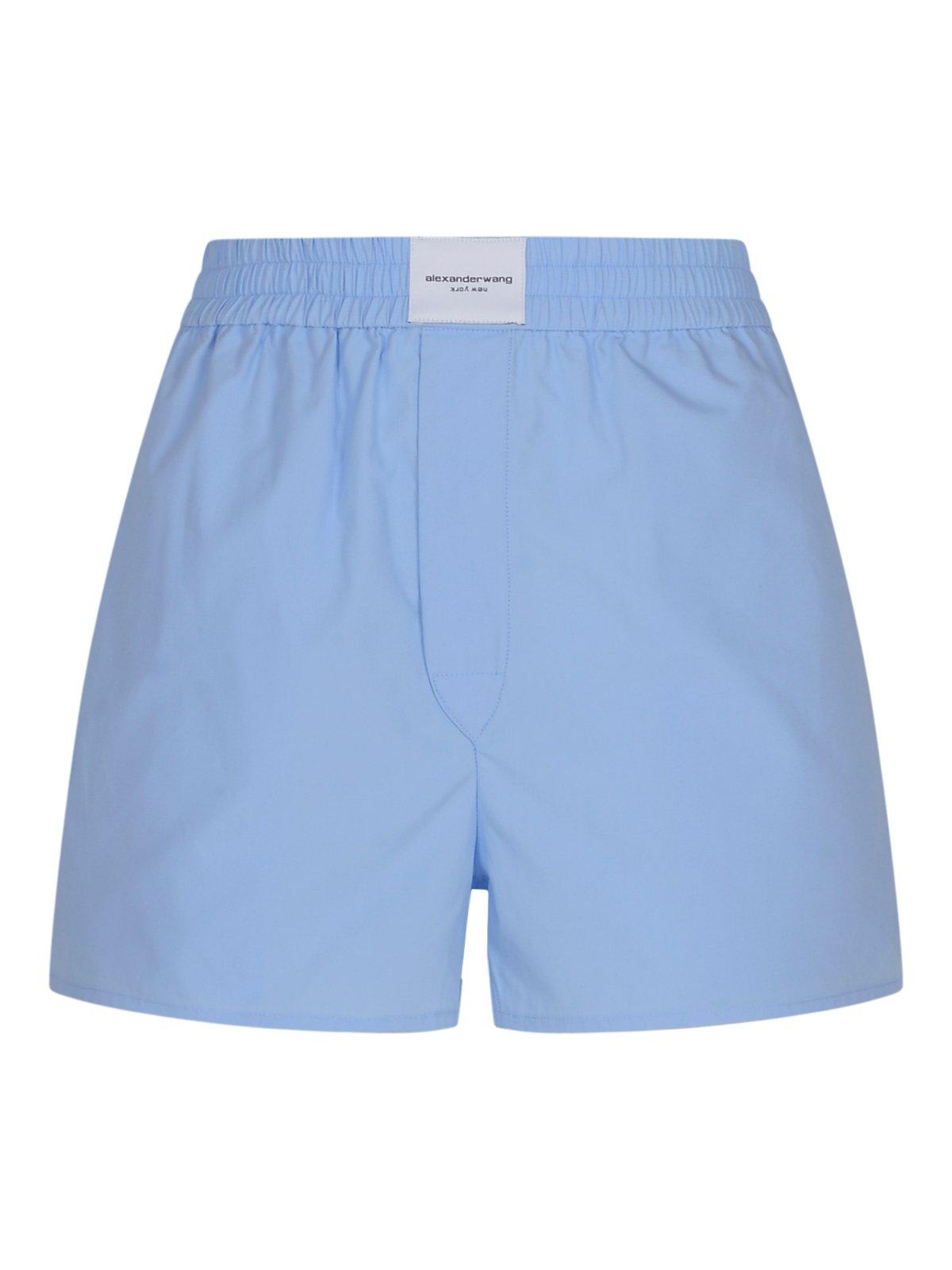 Shop Alexander Wang Petit Shorts In Chambray Blue