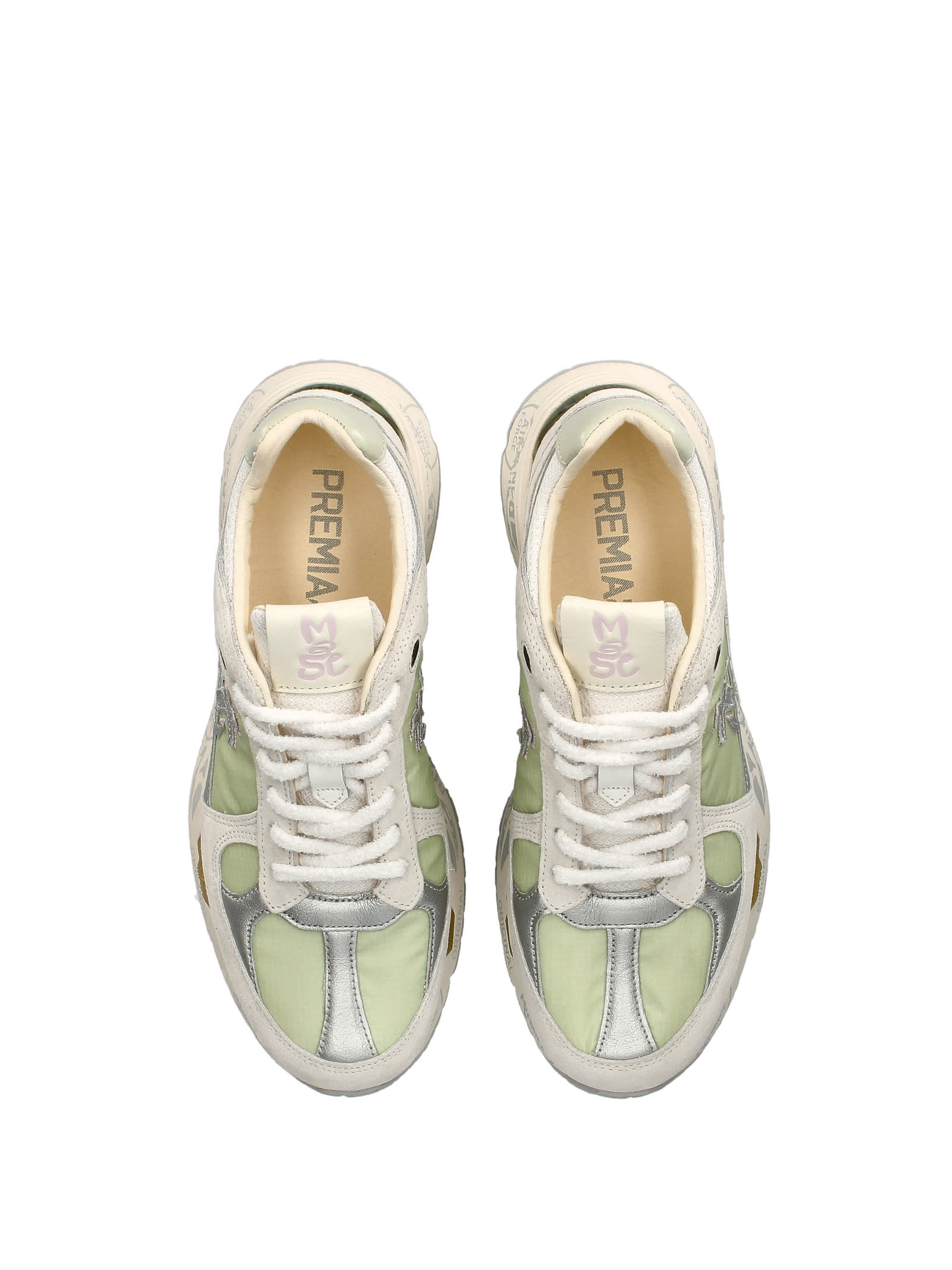 Shop Premiata Sneaker Mase 6674 In White Lime