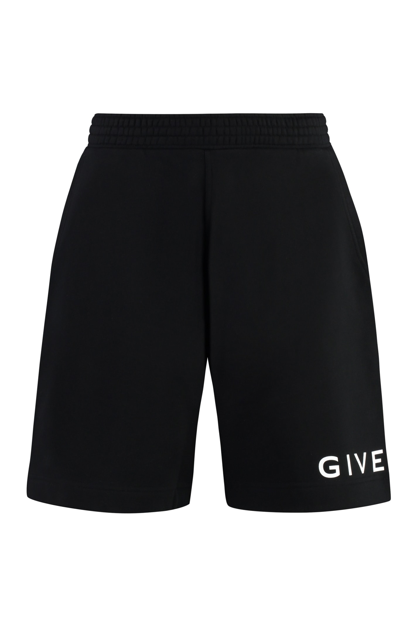 Shop Givenchy Fleece Shorts In Black