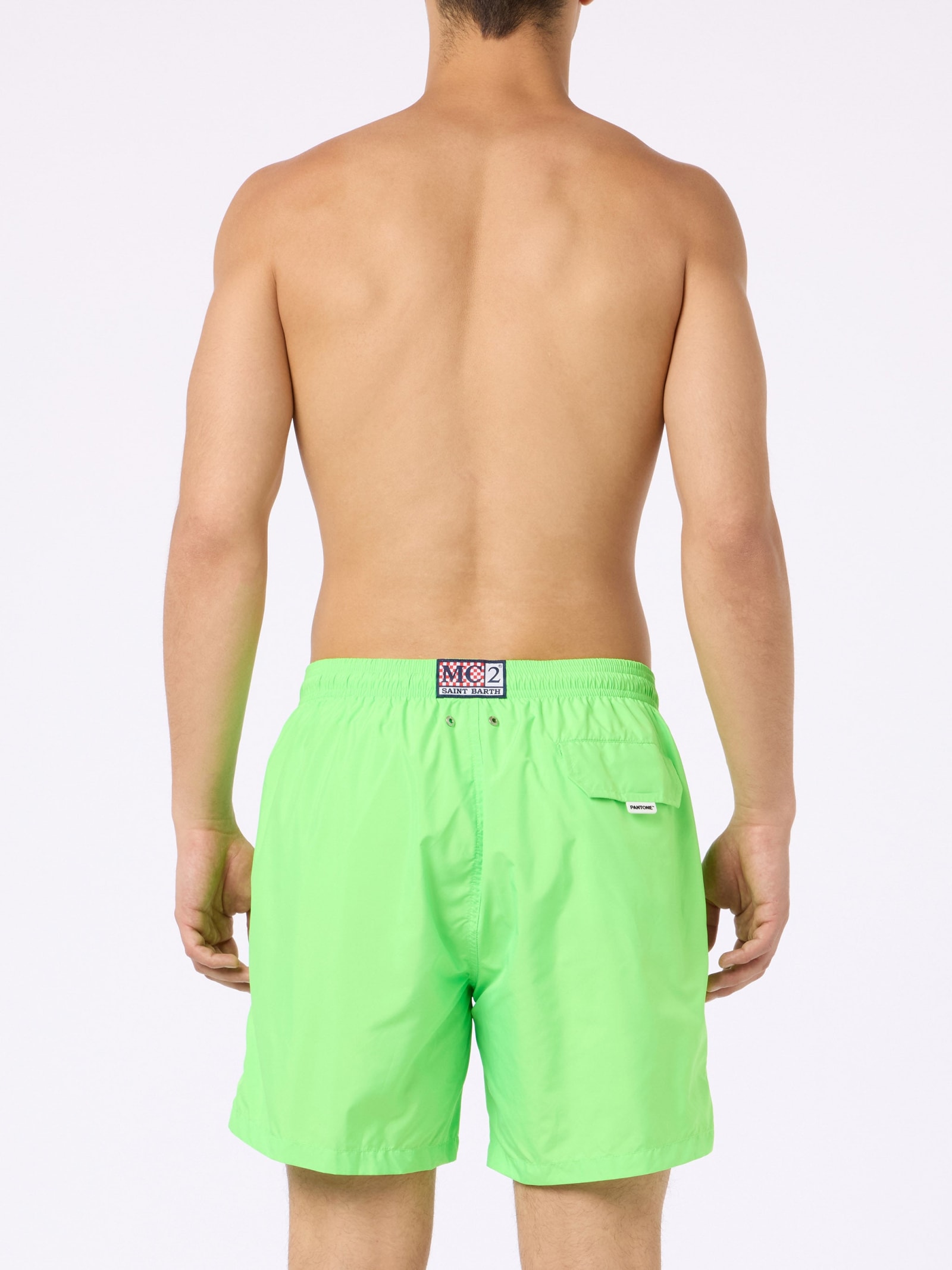 Mc2 Saint Barth Ultralight Swim Short Pantone In Fluo