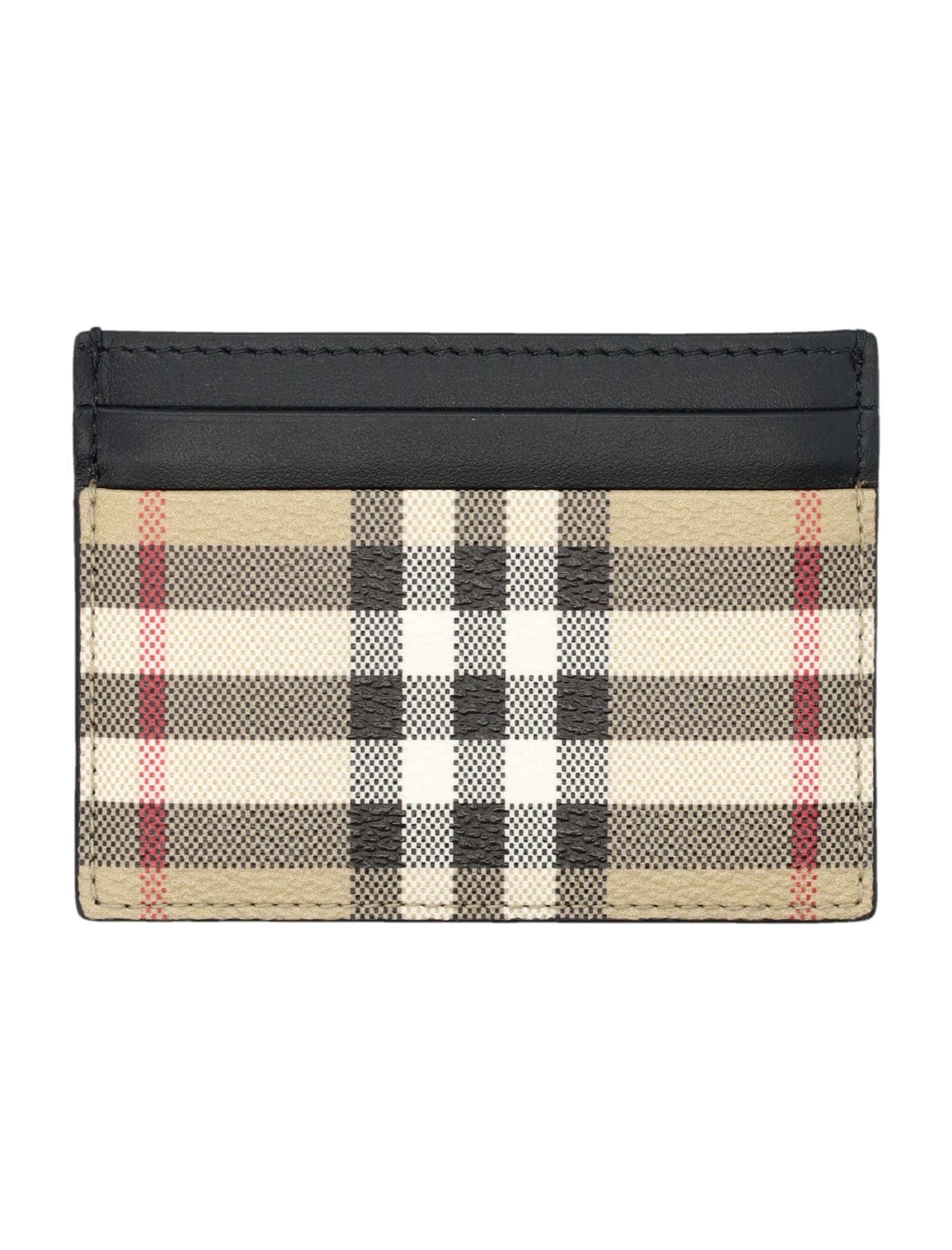 Burberry Check Card Case In Archive Beige