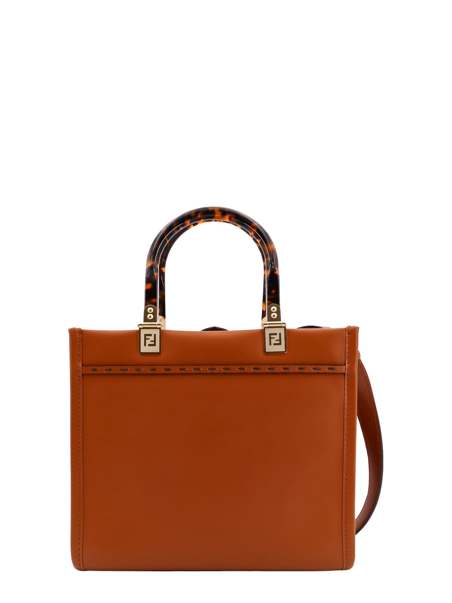 Fendi Sunshine Small Top Handle Bag In Brown