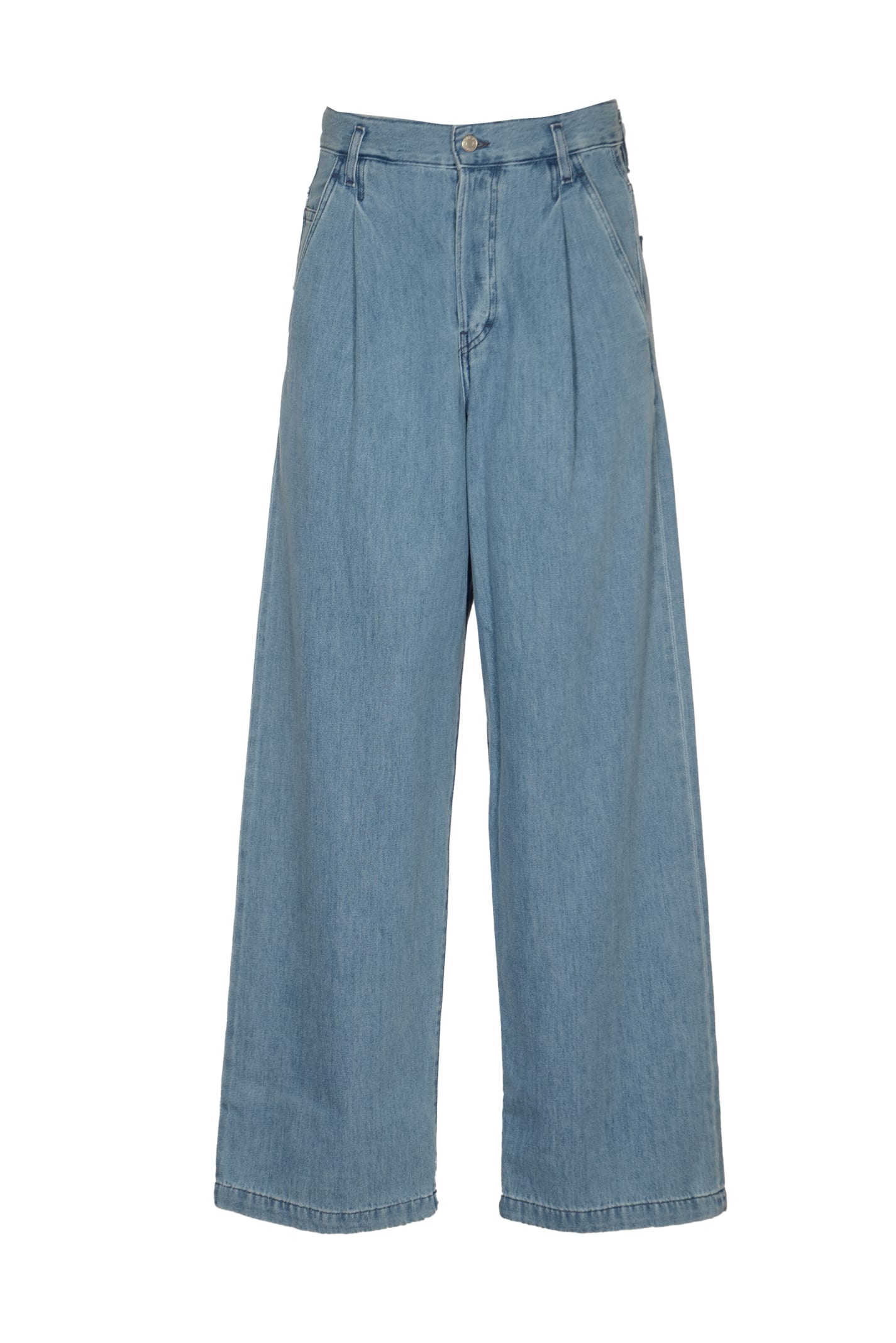 Denim Penning Wide-leg Jeans