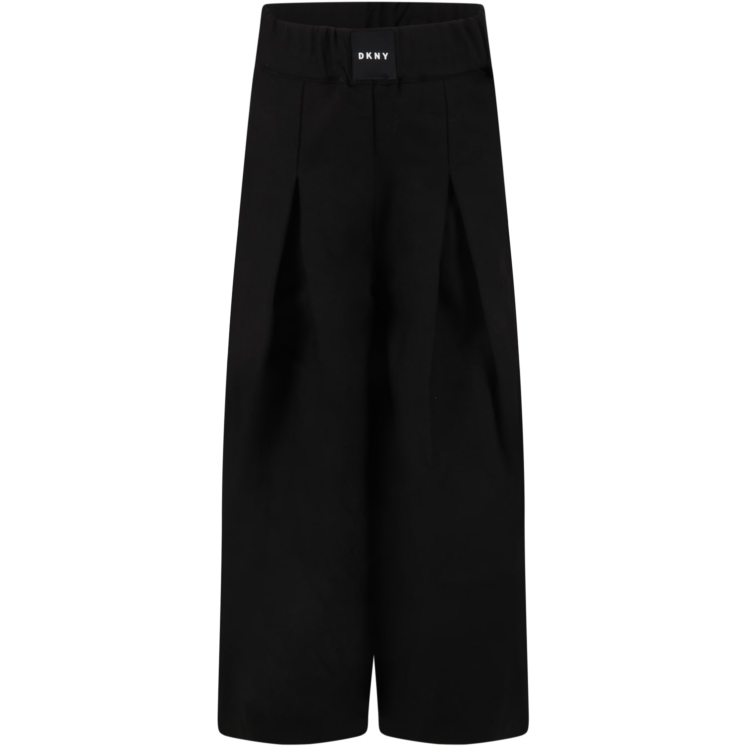 DKNY Black Trousers For Girl With Pach Logo