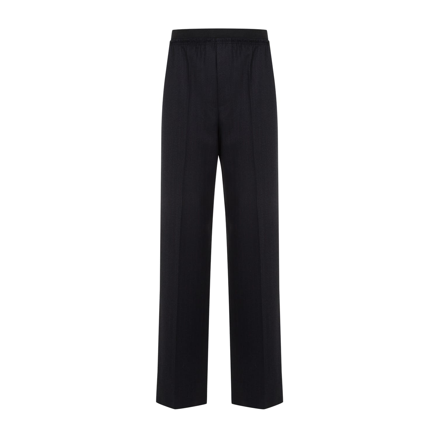 Shop Bottega Veneta Stripe Trousers In Black Blue