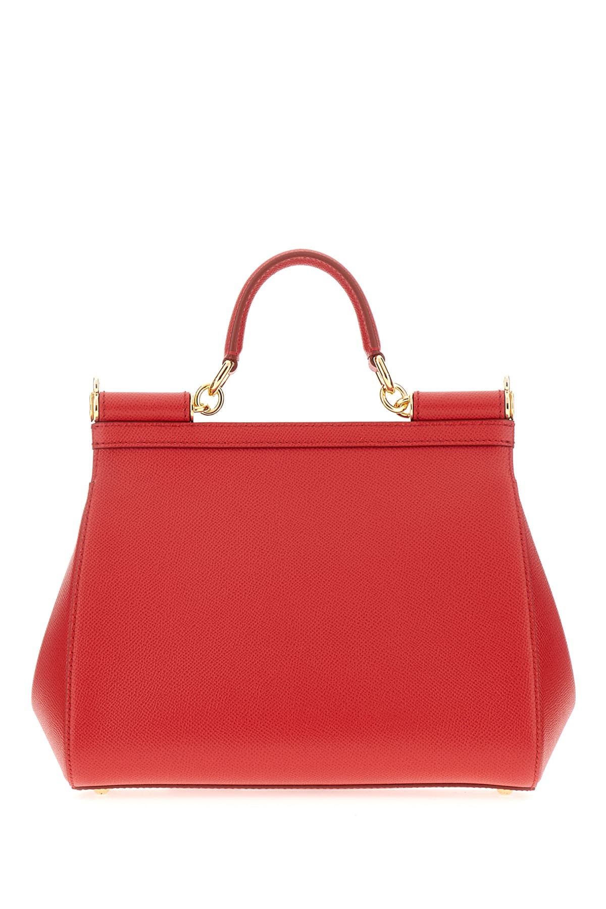 Shop Dolce & Gabbana Red Leather Large Sicily Handbag In Rosso