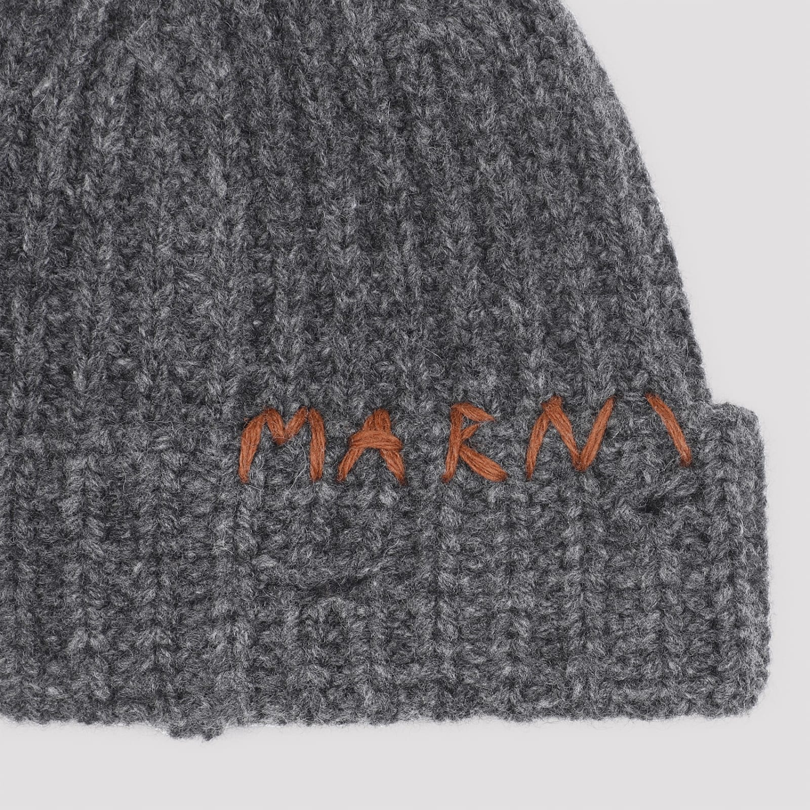 Shop Marni Virgin Wool Hat In Granite