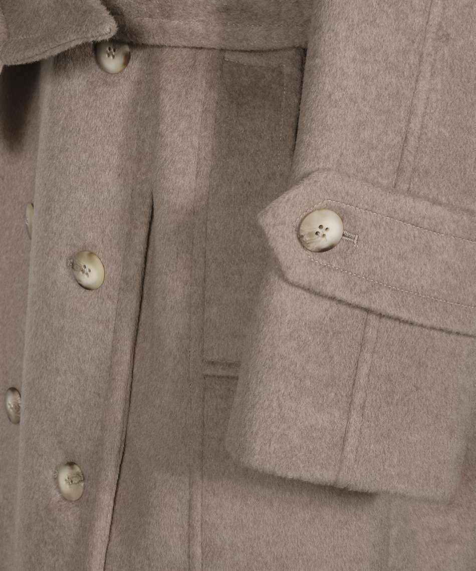 Dondup Double-breasted Wool Coat In Beige