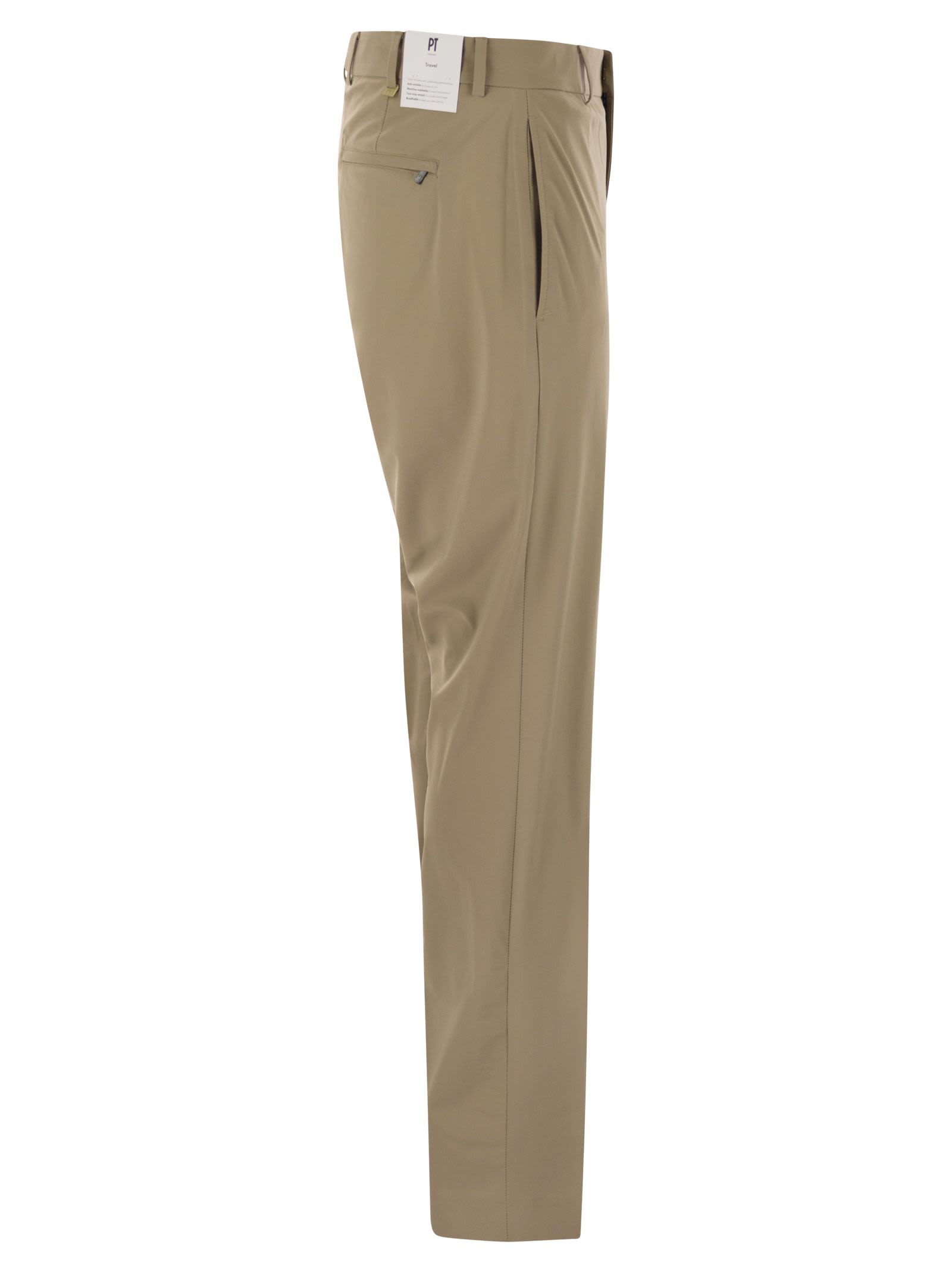 Pt Torino Epsilon Trousers In Technical Fabric In Rope