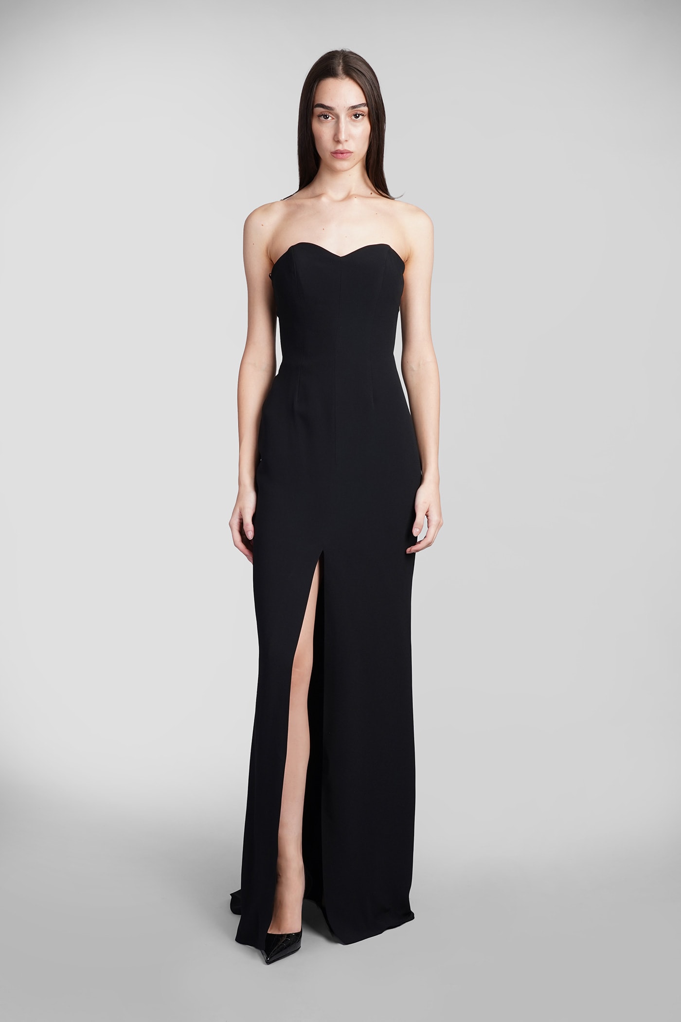 Mvp Wardrobe Bayard Dress In Black Acetate