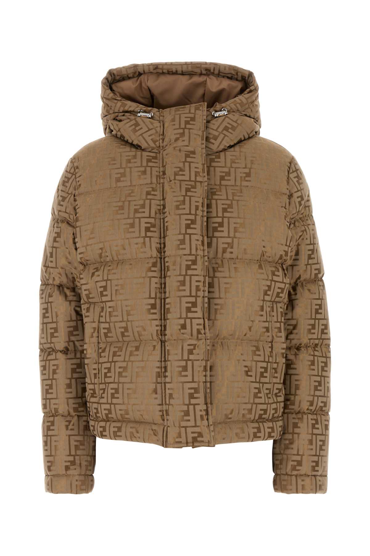 Embroidered Cotton Blend Down Jacket