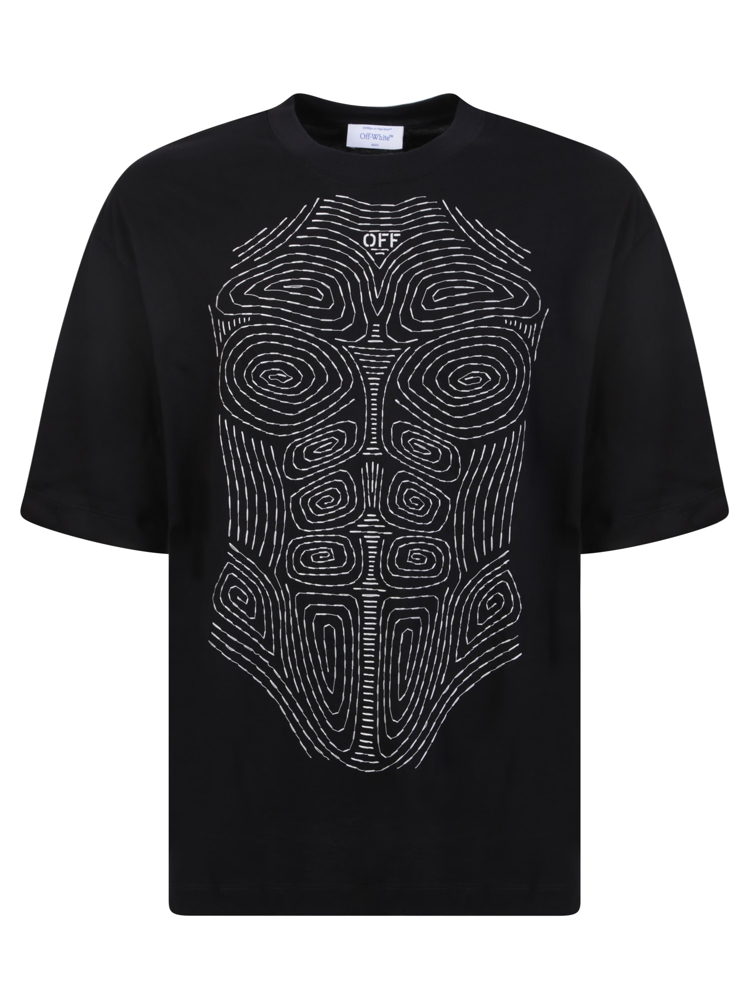 Off-white Off White Black Cotton T Shirt In Black