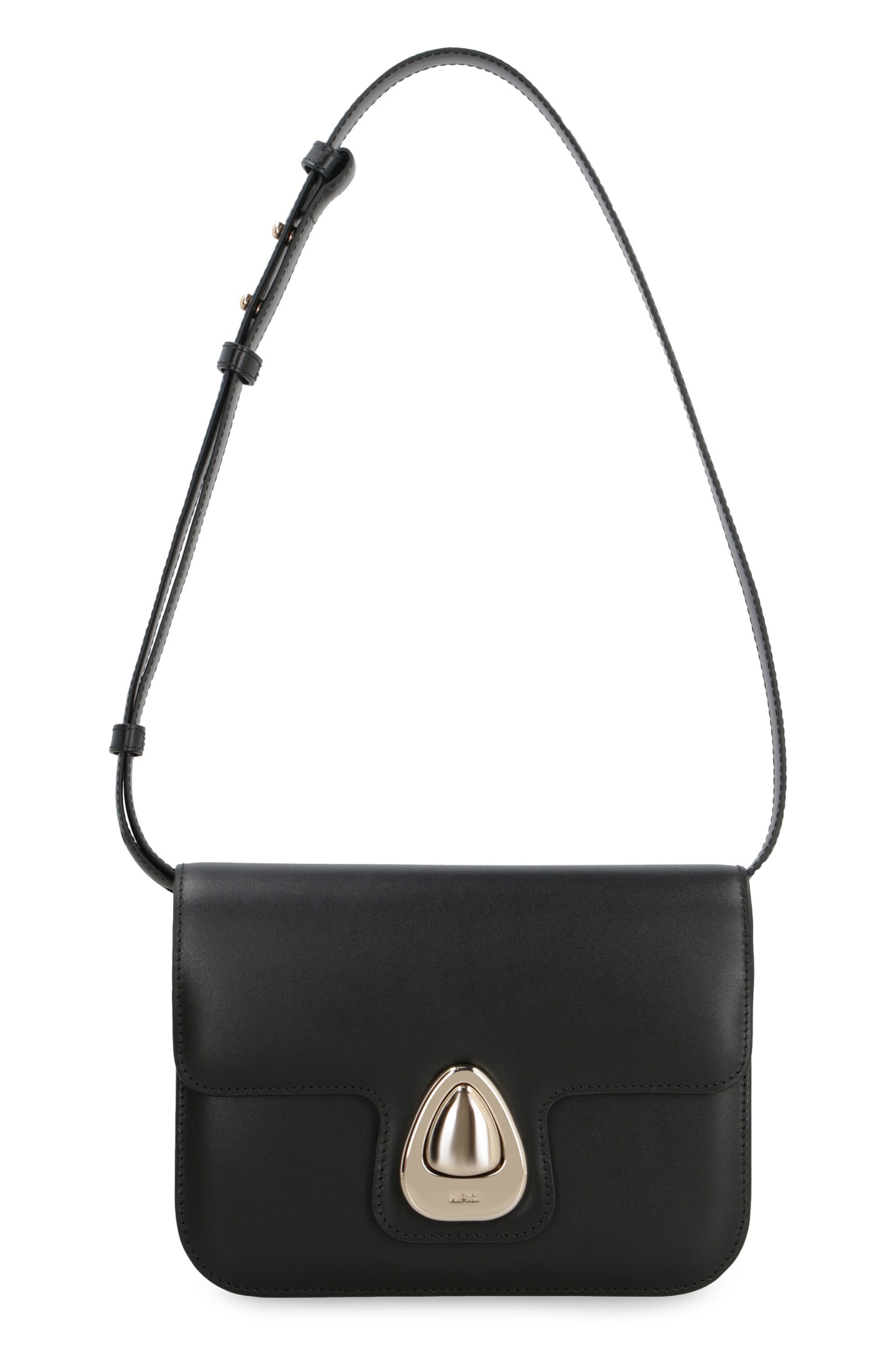Shop Apc Astra Leather Small Bag In Black