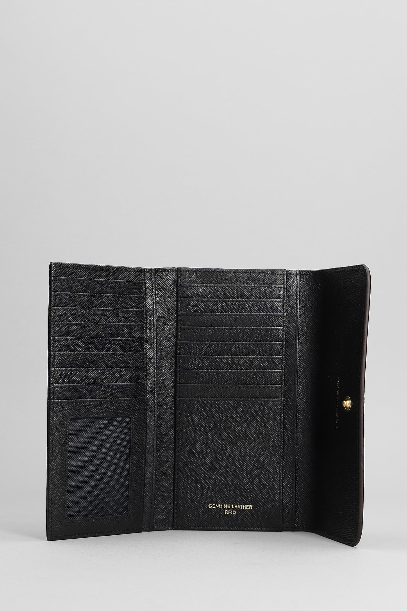 Shop Marc Ellis Ariel Wallet In Black Faux Leather