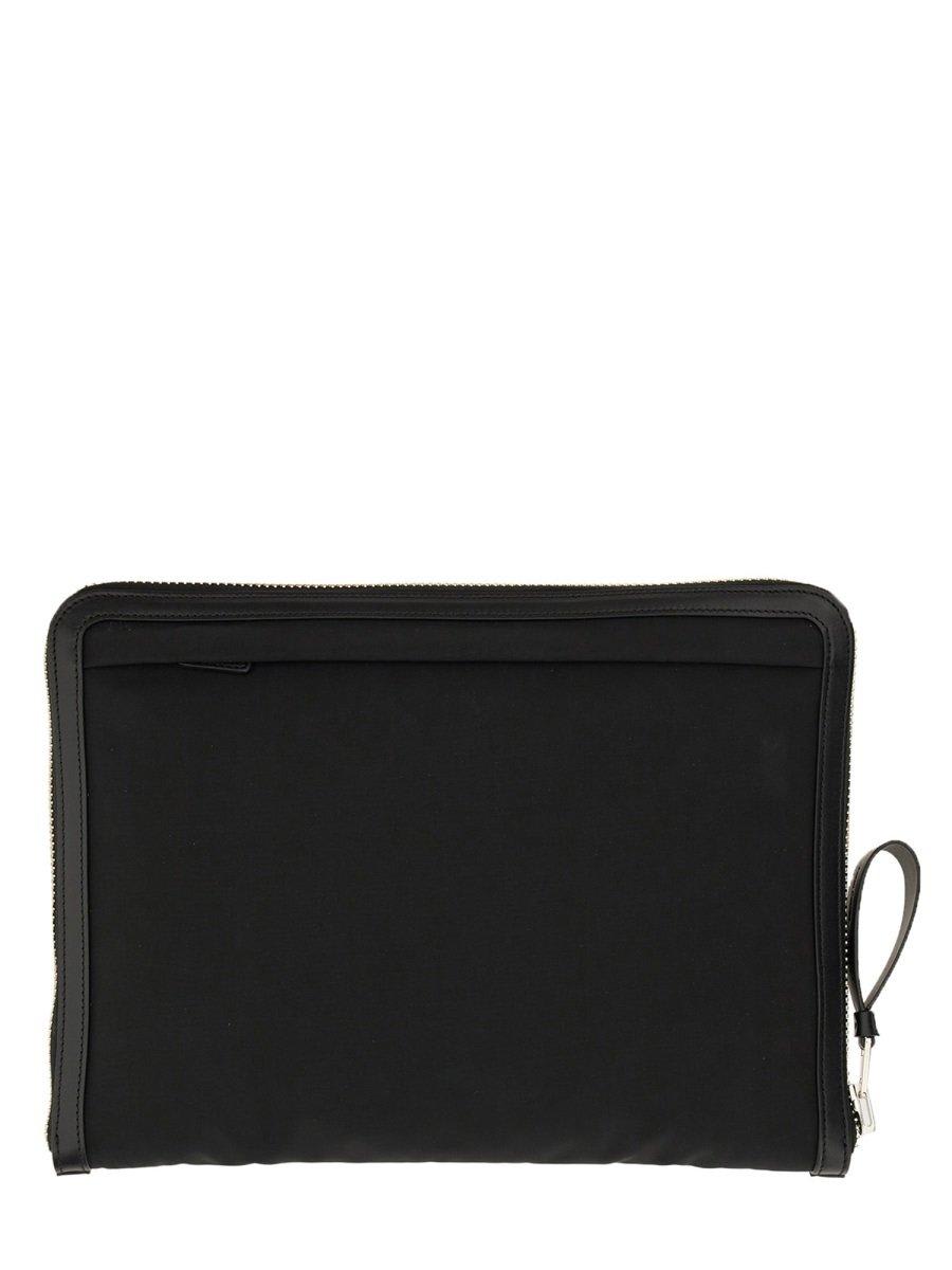 Shop Tom Ford Logo Patch Clutch Bag In Black