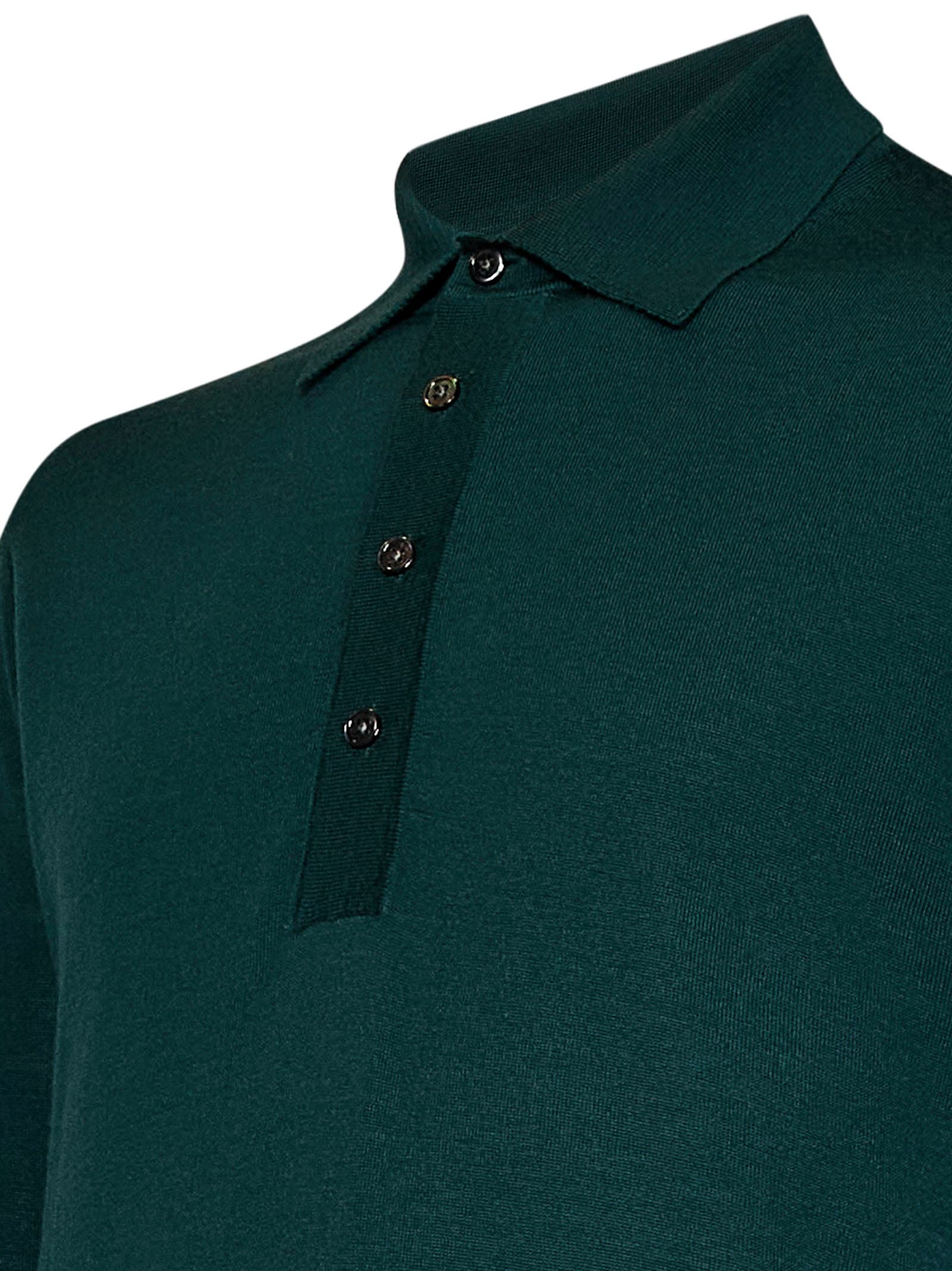 Shop Low Brand Polo Shirt In Green