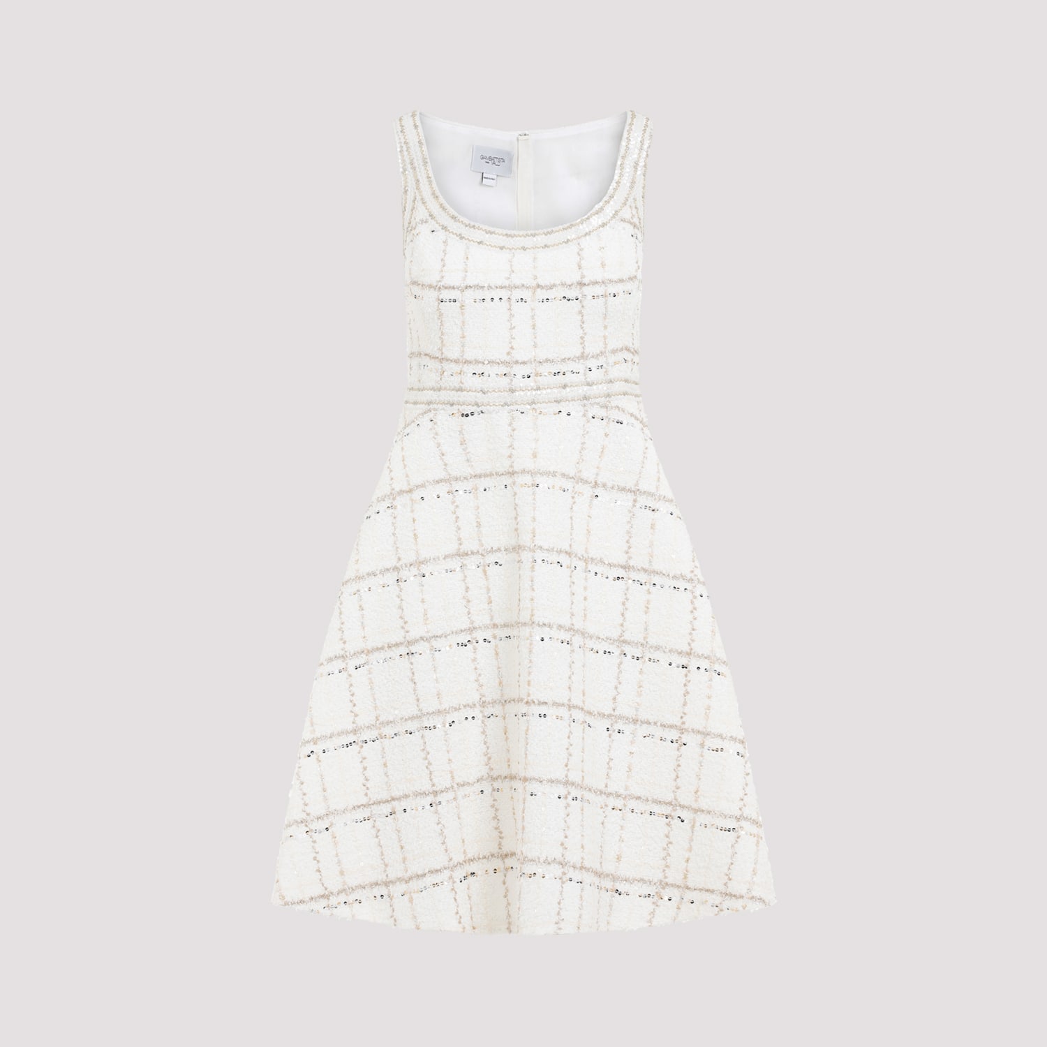 Shop Giambattista Valli Buckle Midi Dress In Ivory Gold