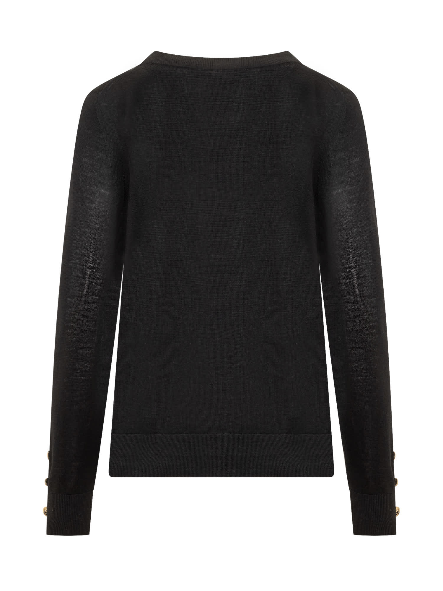 Shop Michael Michael Kors Merino Sweater In Black