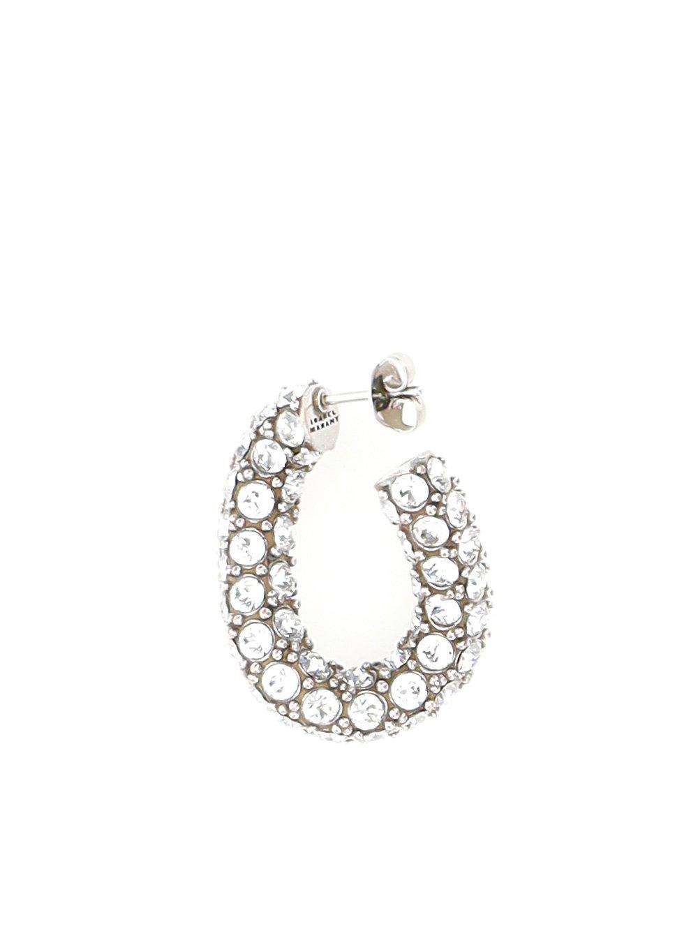 Shop Isabel Marant Funky Ring Embellished Earrings In Silver