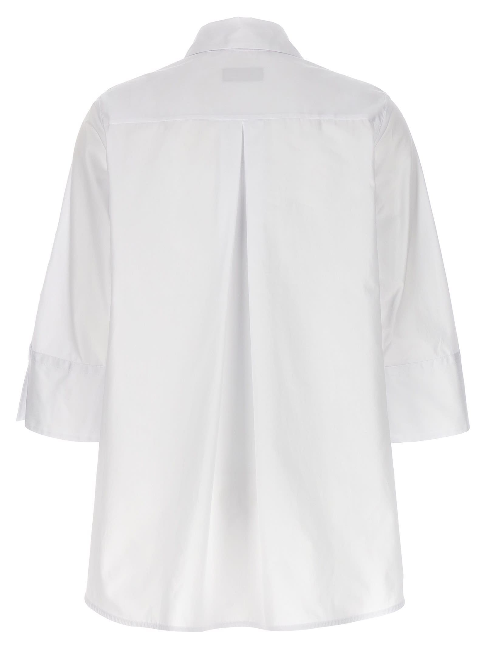 Shop Alberto Biani Poplin Shirt In White