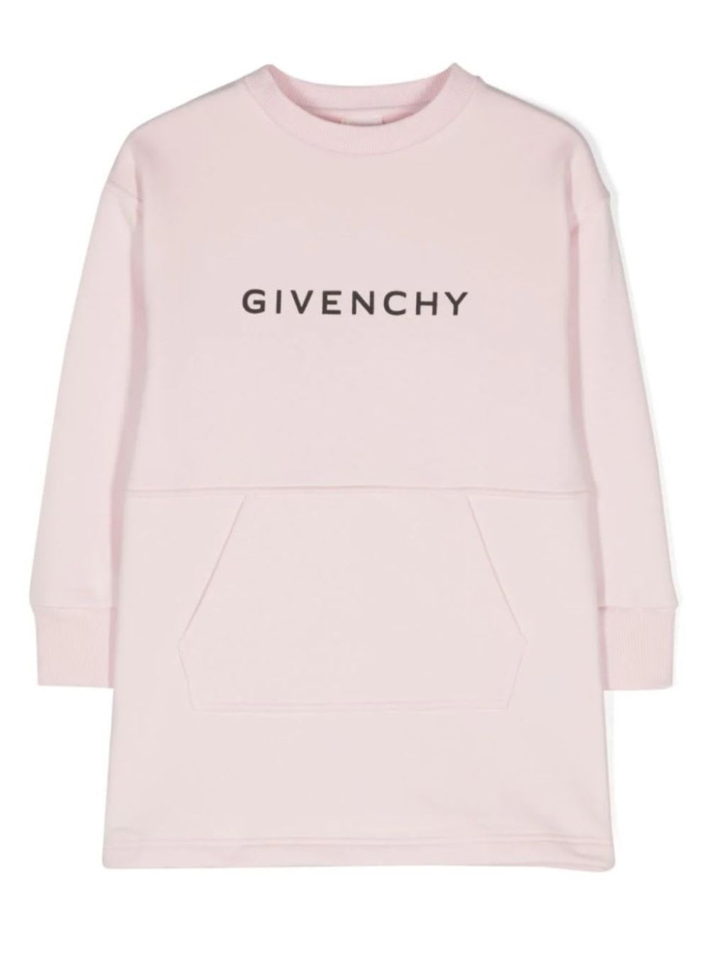 Givenchy Logo-print Jersey Dress In Pink