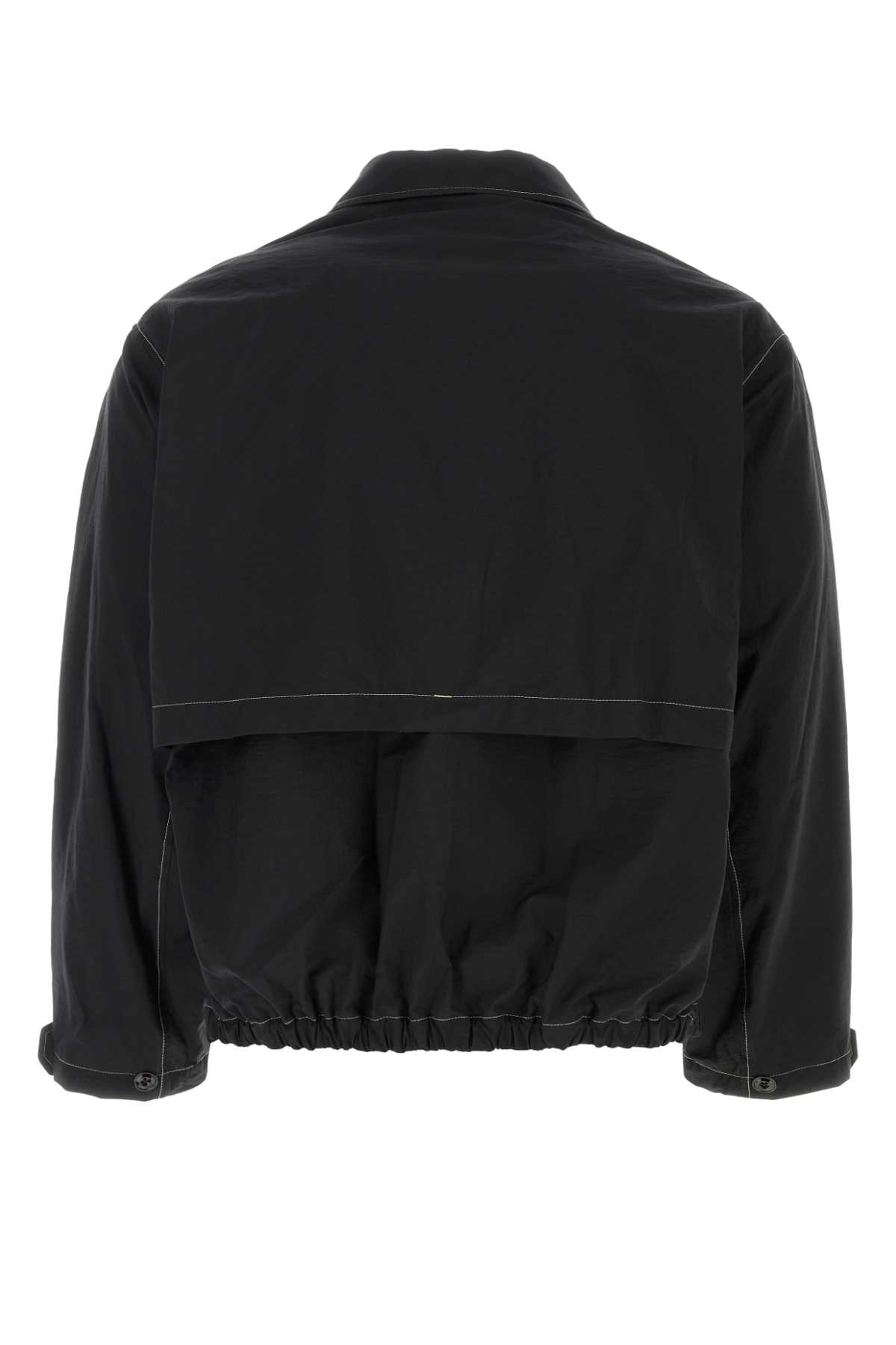 Shop Lemaire Black Cotton Blend Jacket