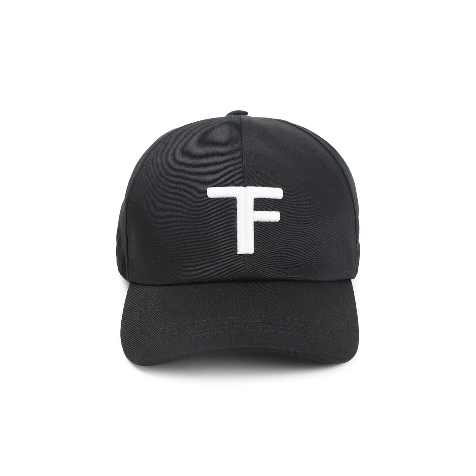 Tom Ford Black Baseball Cap With Logo Embroidery On The Front And Logo Lettering On The Rear In Cotton Man In Black