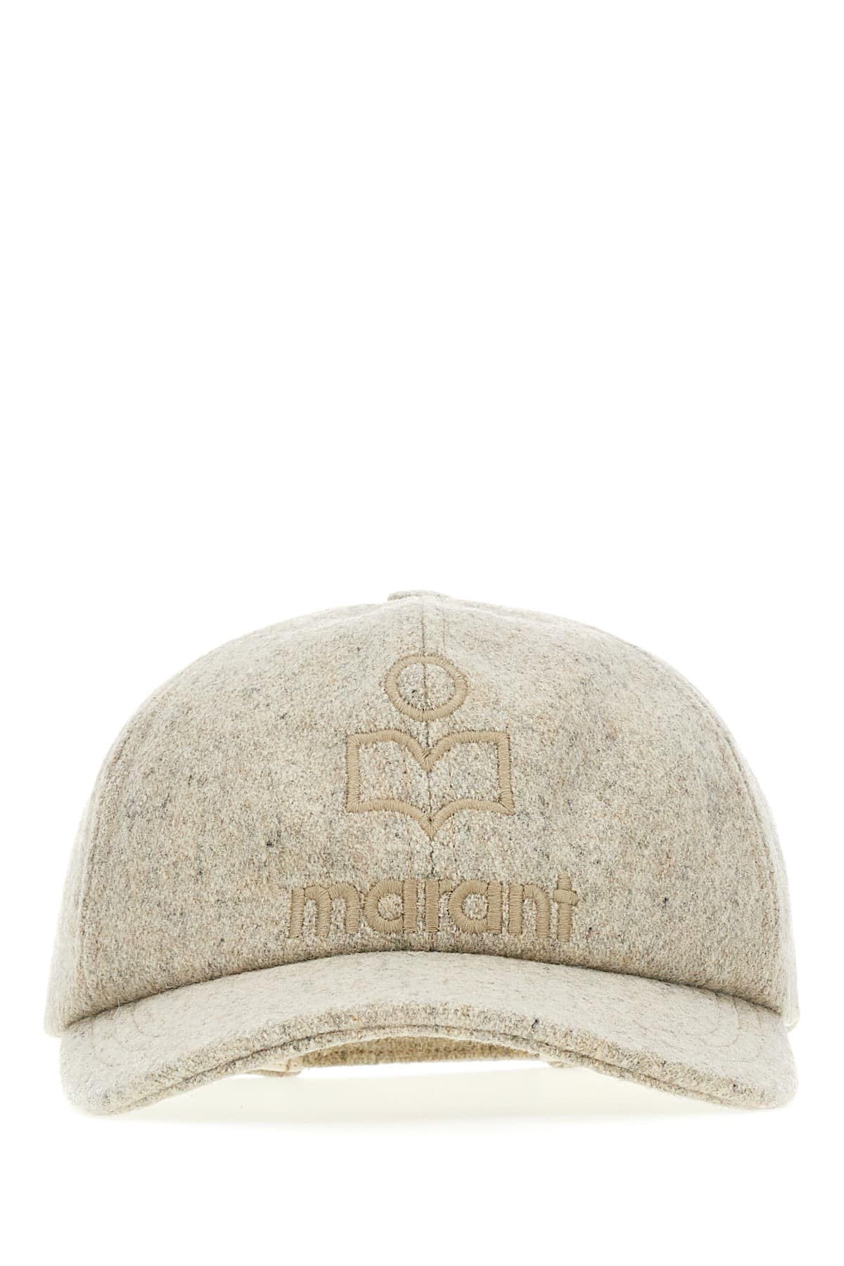 Shop Isabel Marant Melange Grey Wool Baseball Cap In 23sd