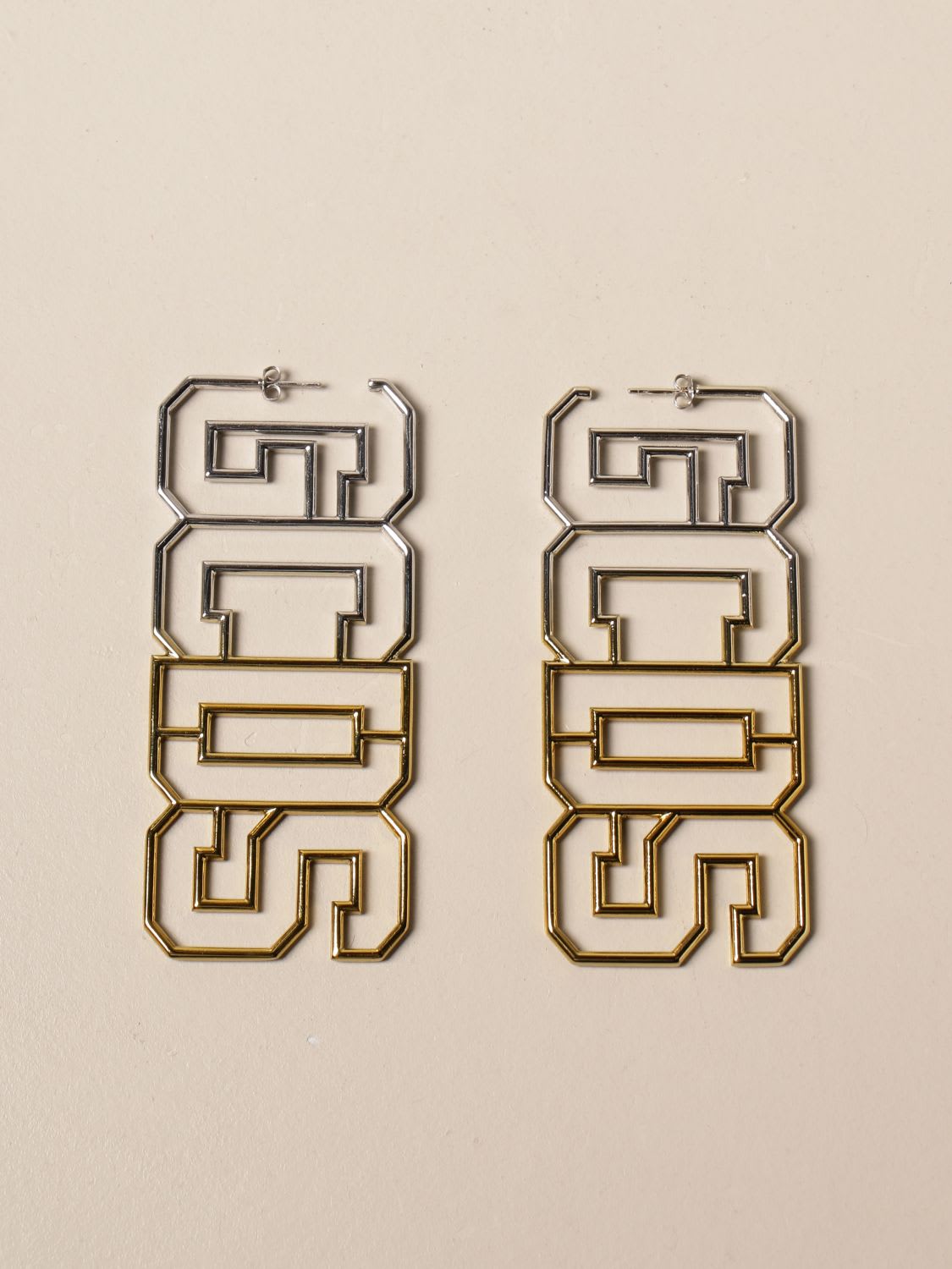 Gcds Jewel Gcds Earrings With Big Shaded Metal Logo