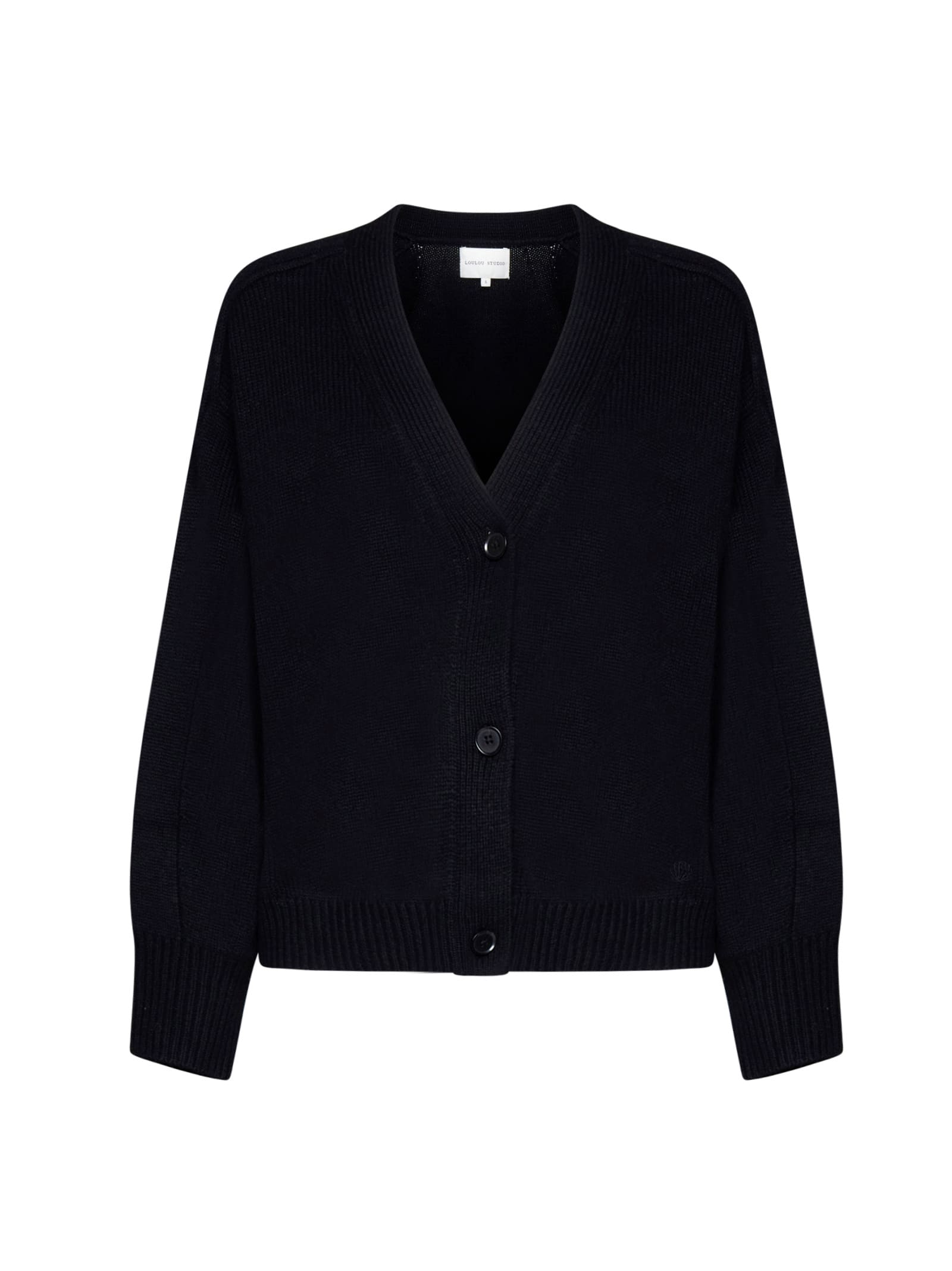 Shop Loulou Studio Cardigan In Black