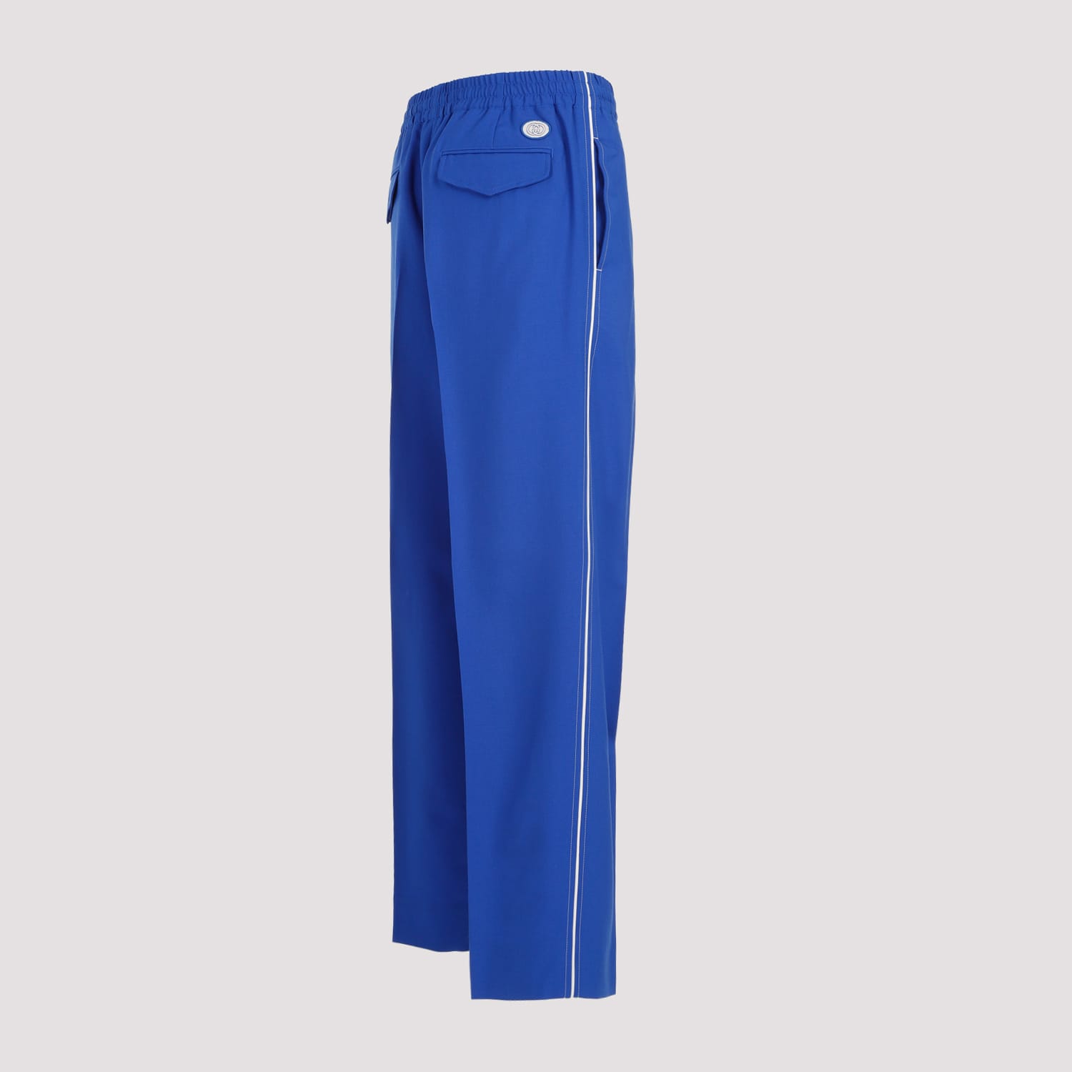 Shop Gucci Straight Pants In Electric Blue