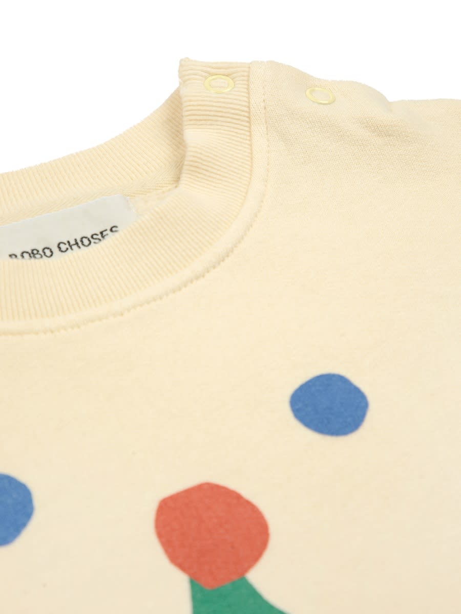 Shop Bobo Choses Baby Funny Face Sweatshirt In Yellow