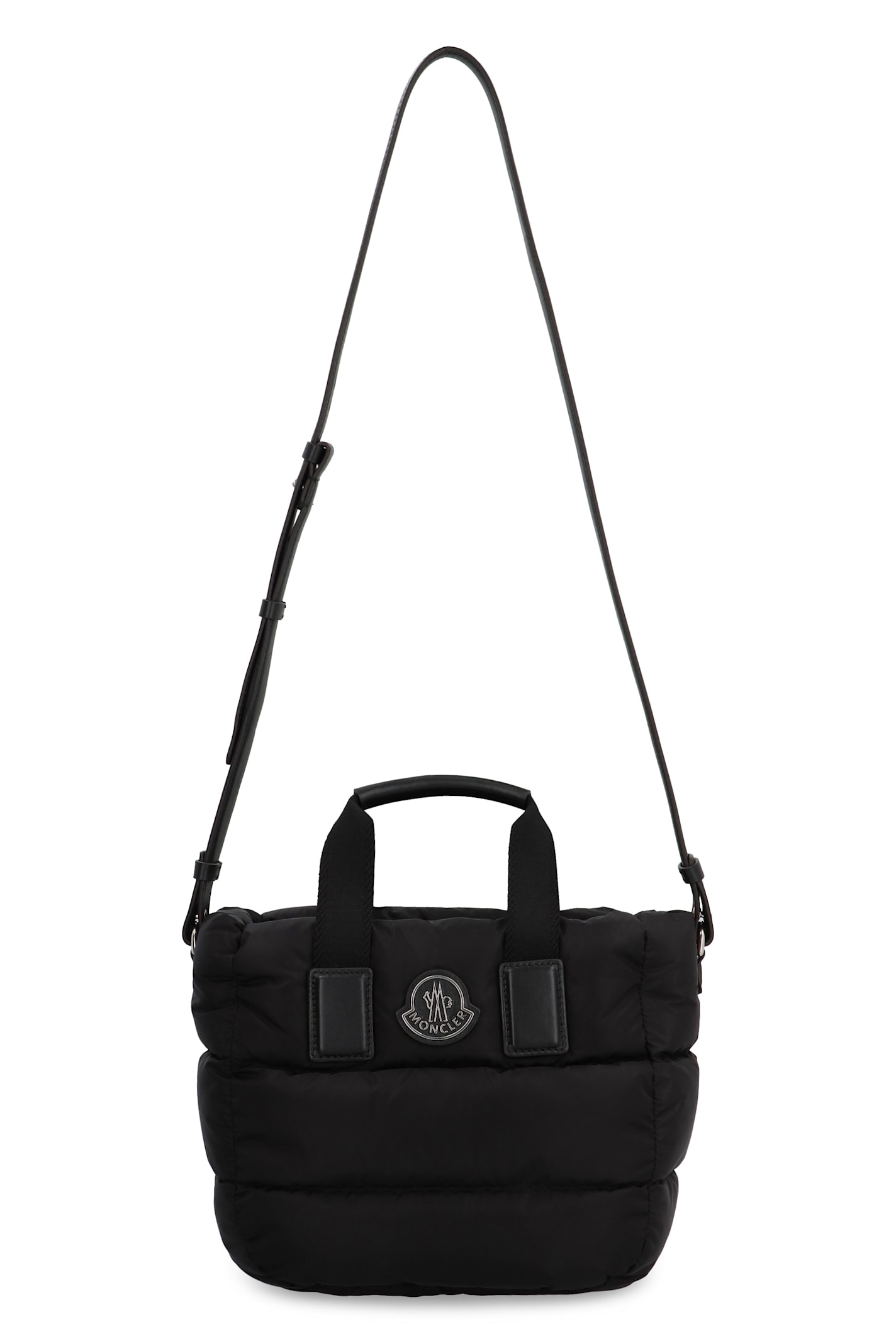 Shop Moncler Mini Caradoc Tote Bag In Black