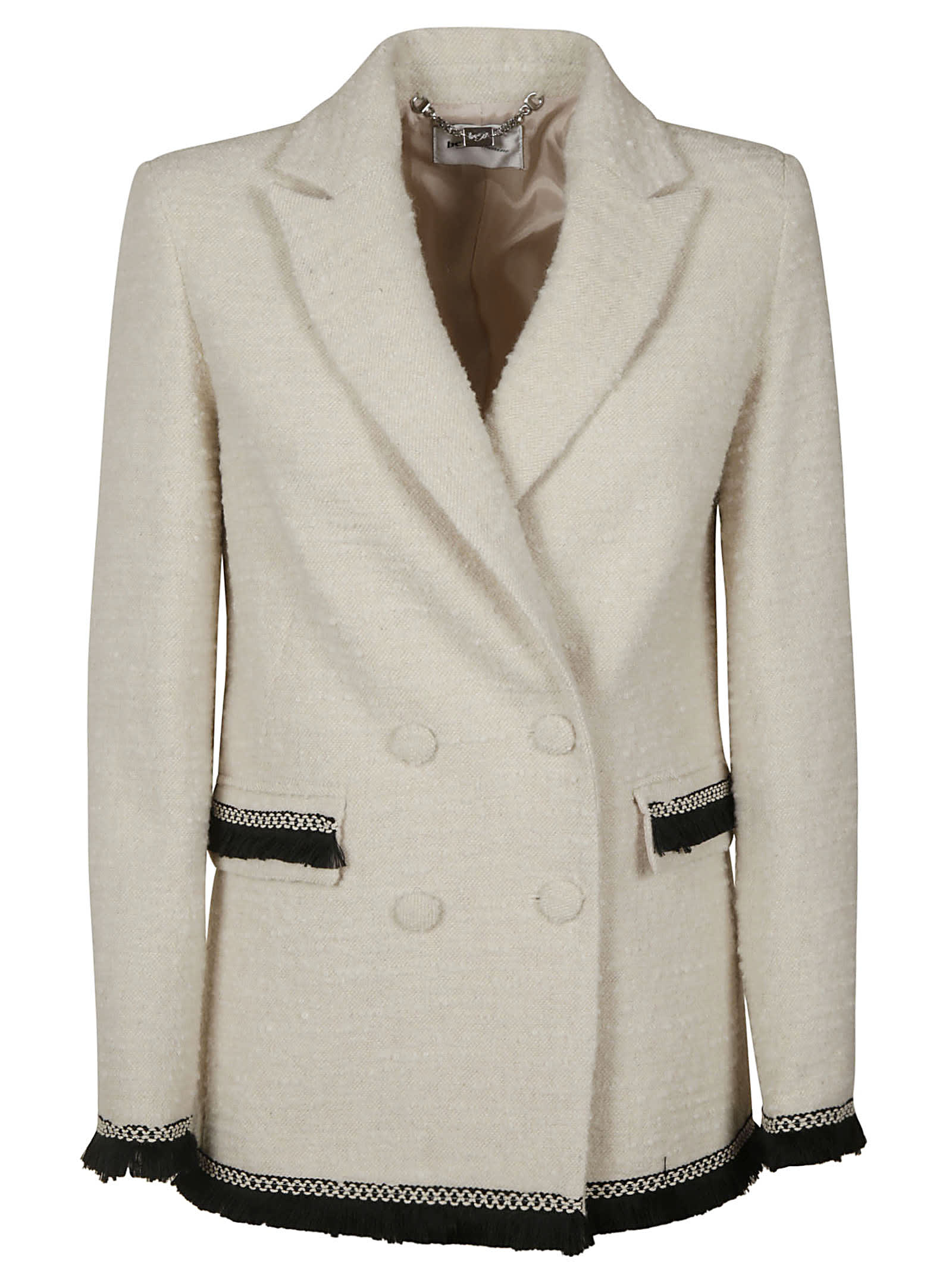 BE BLUMARINE DOUBLE-BREASTED KNITTED BLAZER,11517075