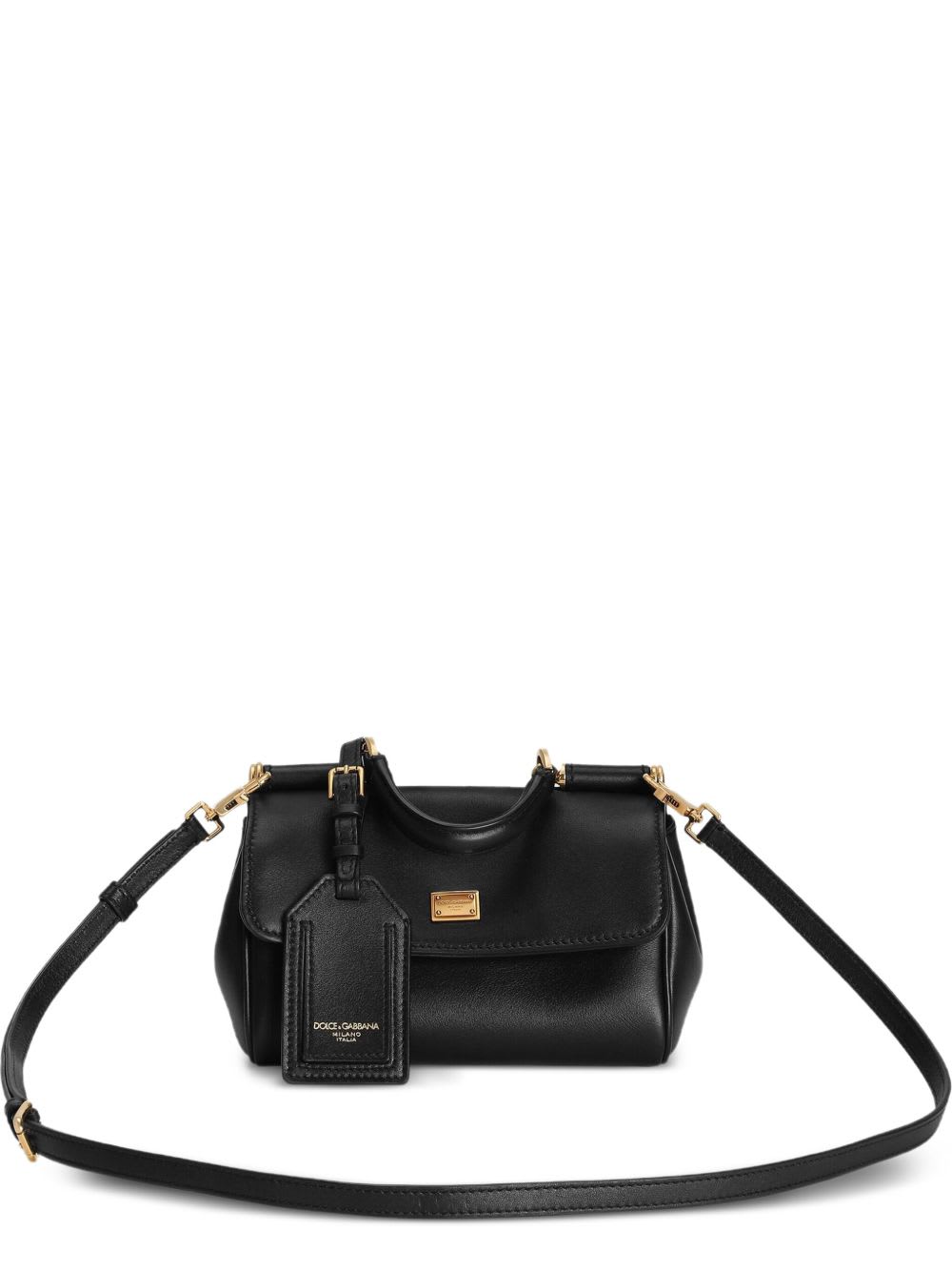 Dolce & Gabbana My Sicily Leather Handbag In Black