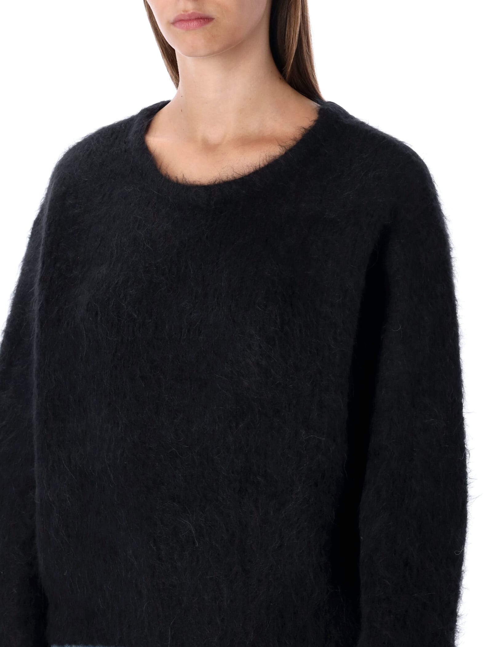 American Vintage Niby Knit Mohair Sweater In Black