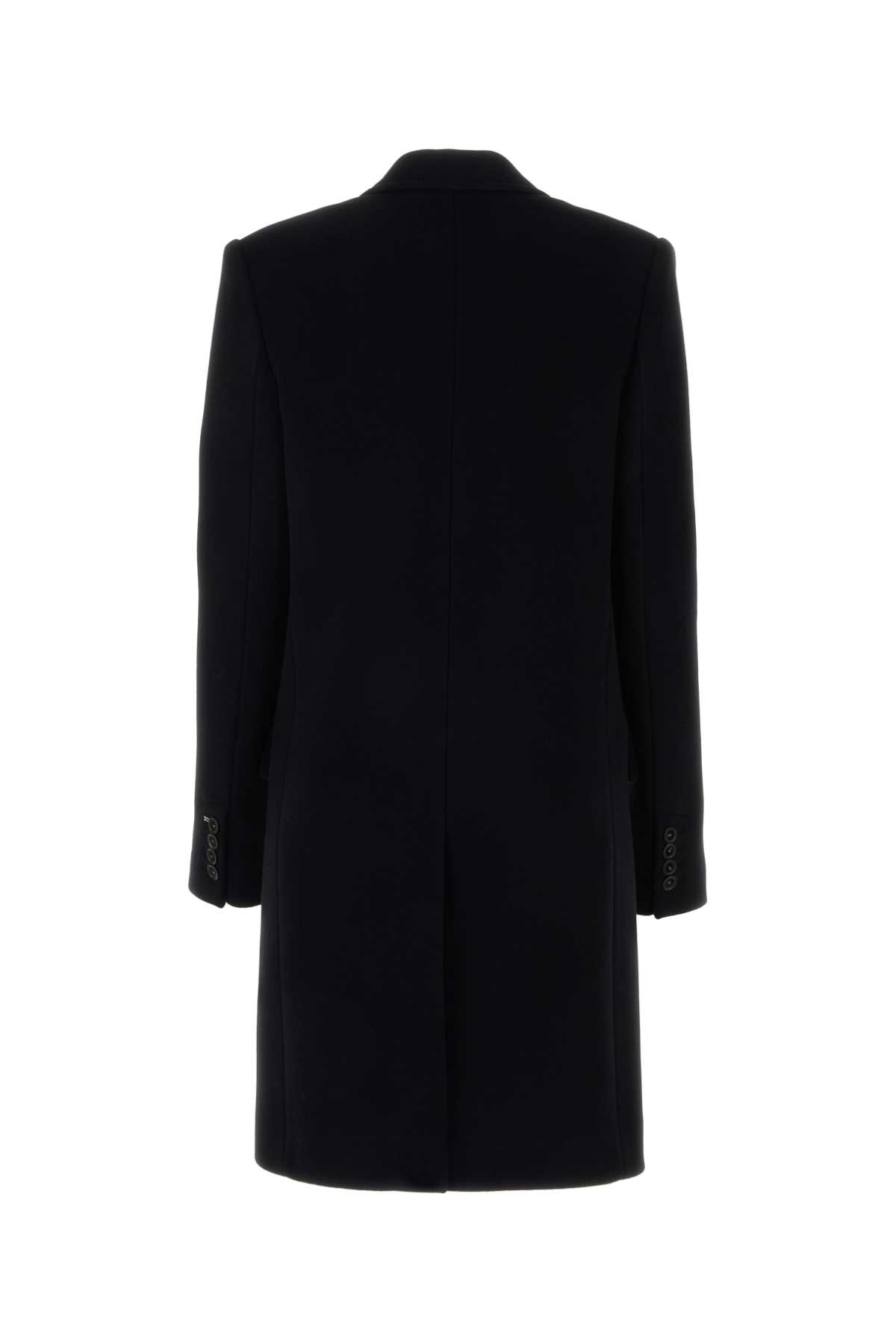Shop Stella Mccartney Black Wool Coat