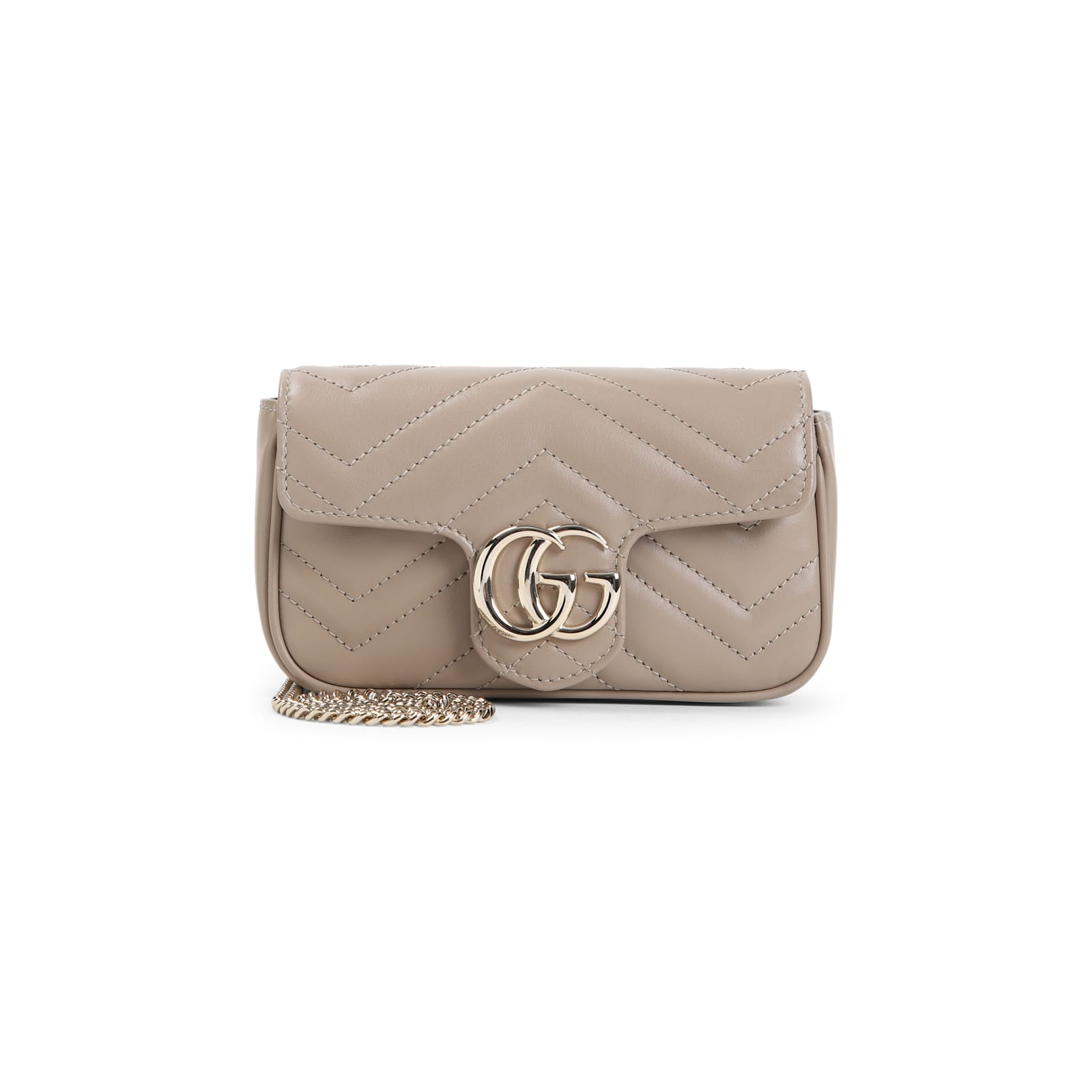 Gucci Matelassé Leather Pouch In Rocky
