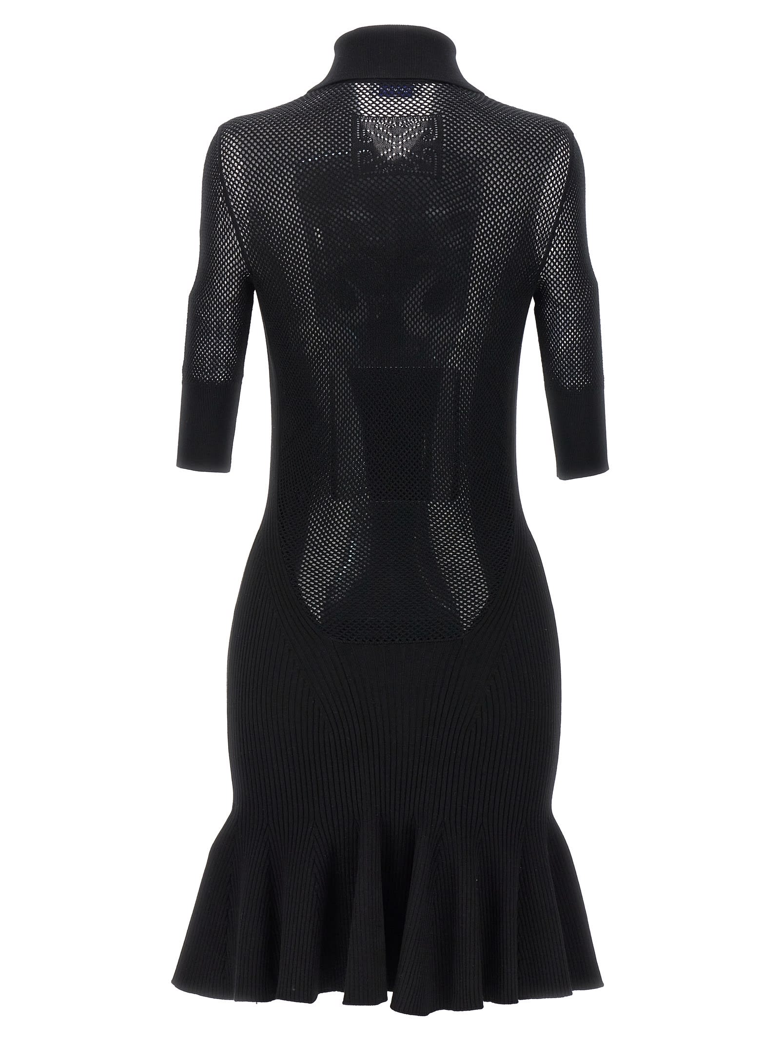 Shop Off-white Net Arrow Dress In Black